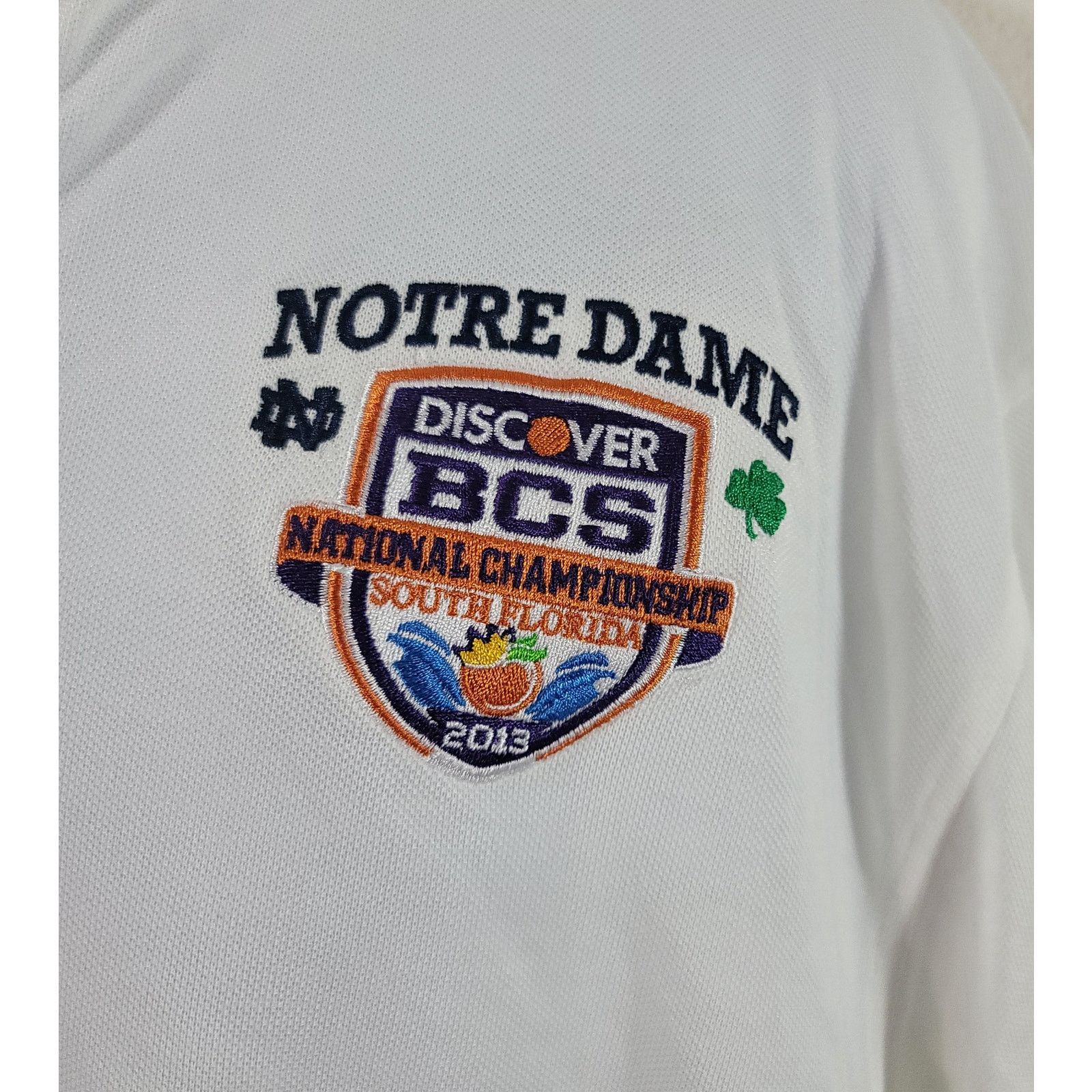 Cutter & Buck Cutter Buck Notre Dame BCS 2013 National Championship Shirt Size US XL / EU 56 / 4 - 2 Thumbnail