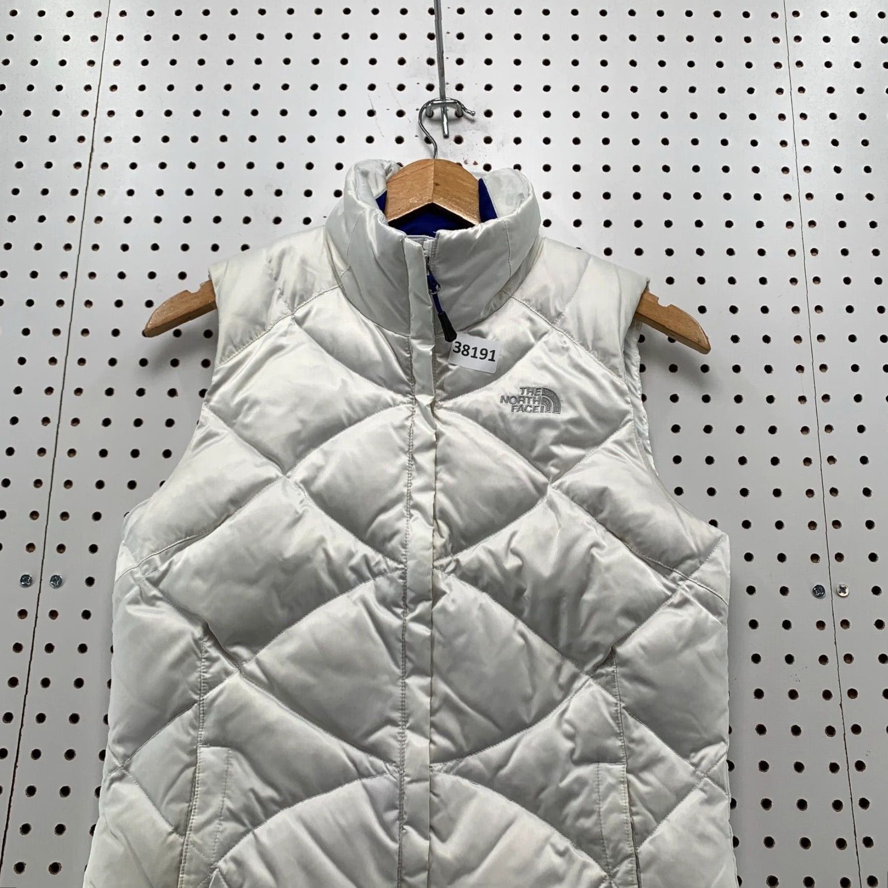 The North Face The North Face Puffer Vest Shirt Womens Small White Blue Quilted 550 Size S / US 4 / IT 40 - 2 Thumbnail
