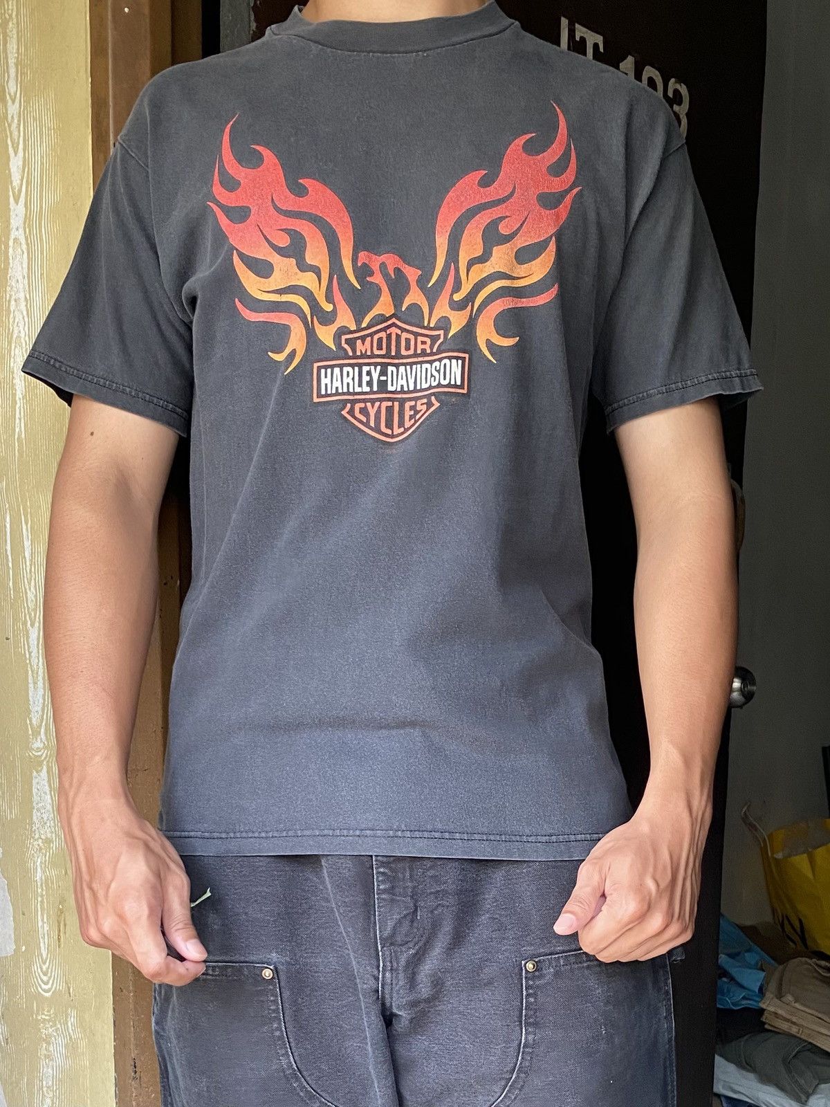 Harley Davidson Vintage Harley Davidson Flame Eagle El cajon California Size US M / EU 48-50 / 2 - 2 Thumbnail