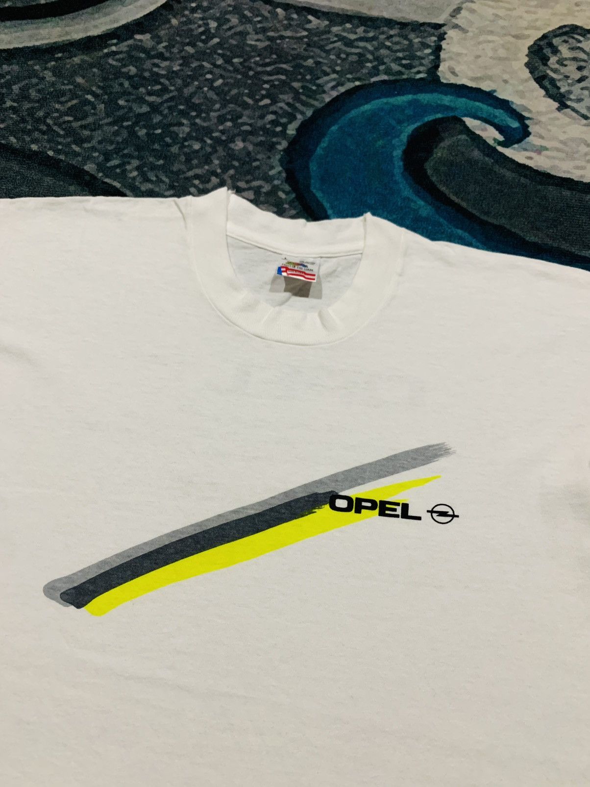 Fruit Of The Loom LAST DROP#Vintage 80’s Opel Yanase Single Stitch Made In Usa Size US L / EU 52-54 / 3 - 6 Thumbnail