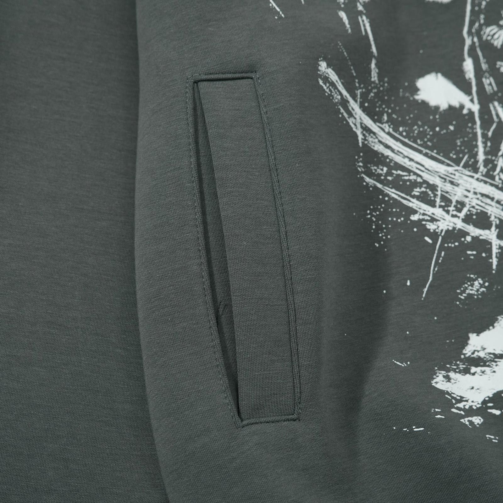Japanese Brand Gray Graphic Hoodie, Casual Men's Streetwear Hoodie Size US M / EU 48-50 / 2 - 3 Thumbnail