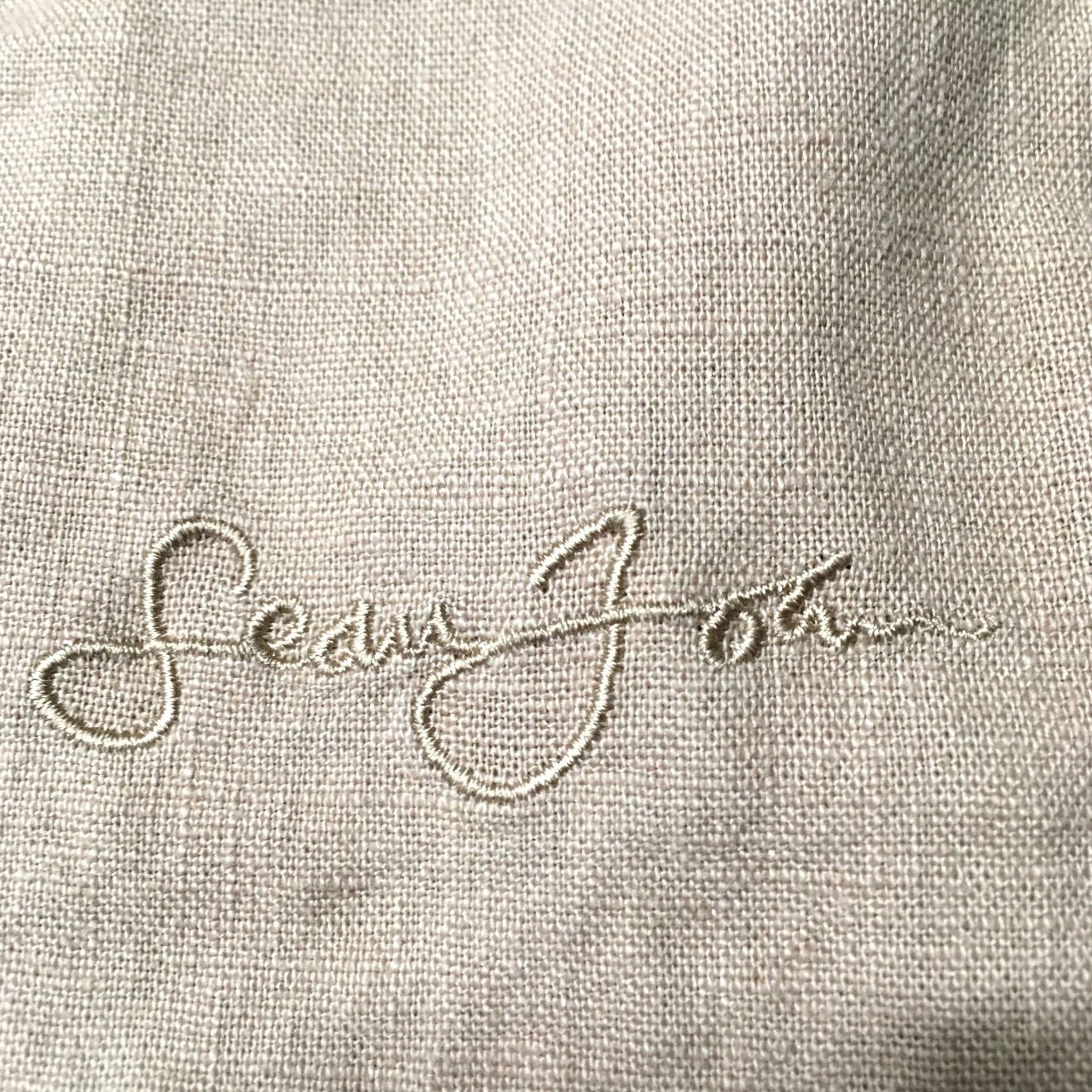 Sean John Sean John Mens Shirt Short Sleeve Button Front Linen Cotton Khaki Canvas Beige Size US M / EU 48-50 / 2 - 3 Thumbnail