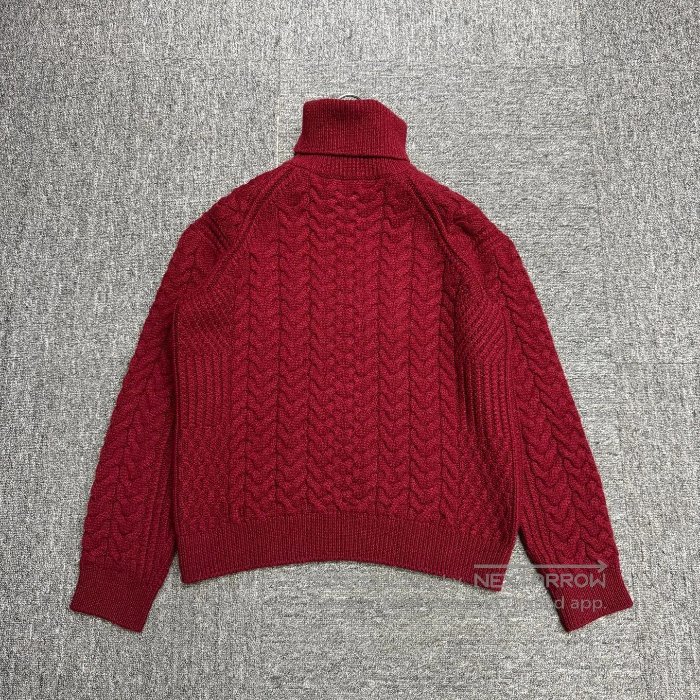 Loro Piana Red Cable Knit Turtleneck Sweater - Size S. Size US S / EU 44-46 / 1 - 5 Thumbnail