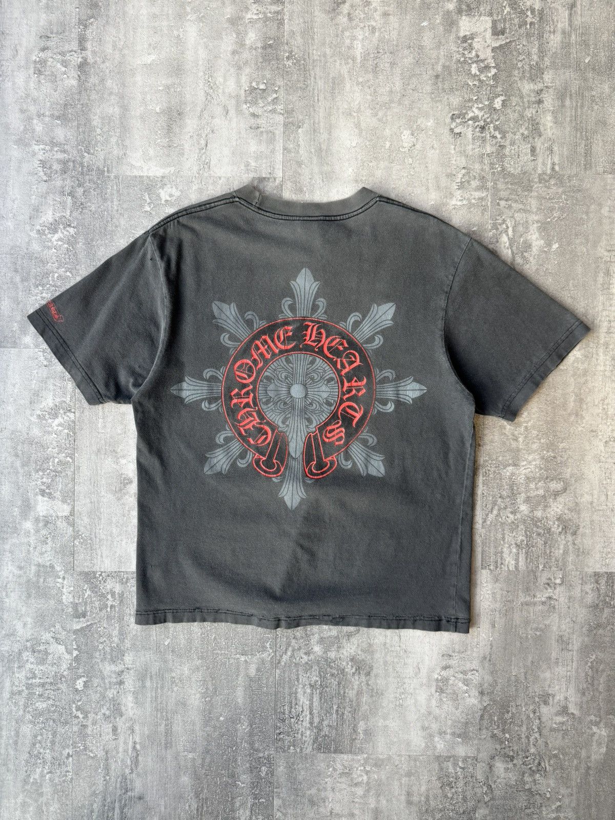 Vintage Faded Chrome Hearts Snowflake Horse shoe Tee