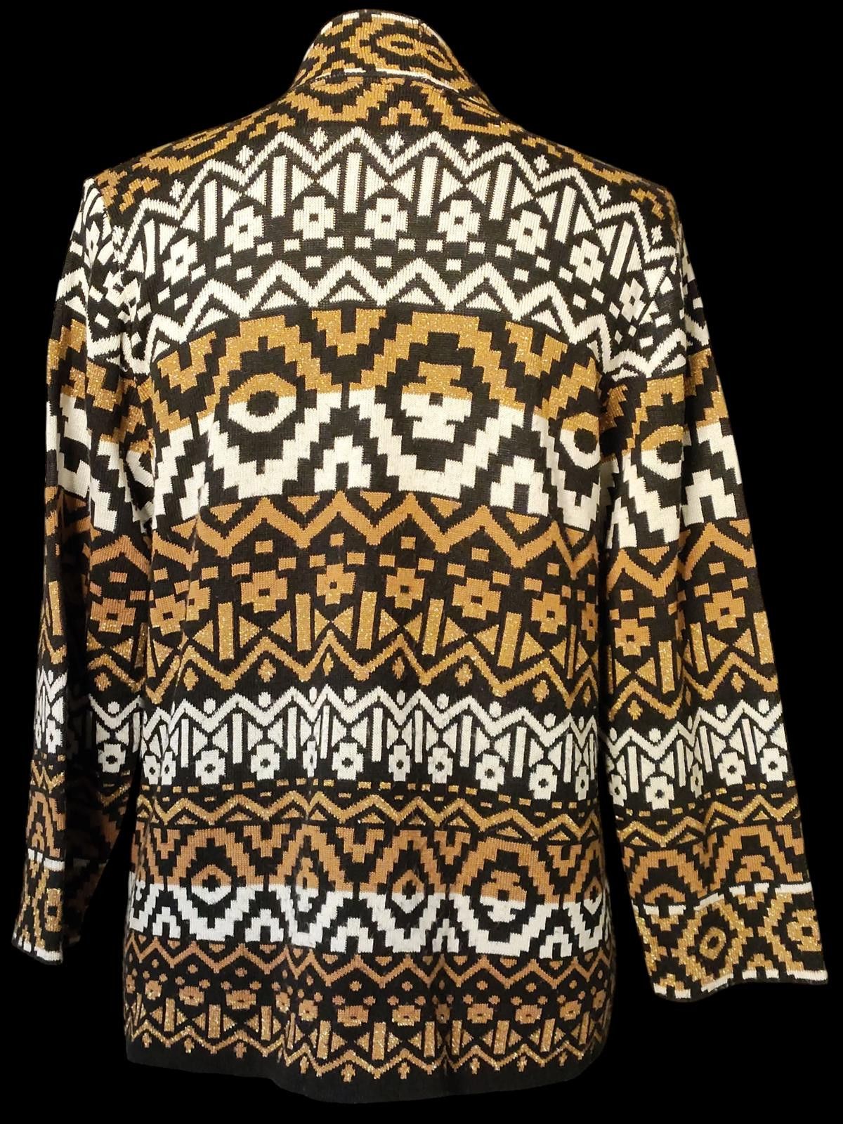 Other Ruby Rd. Petite Sweater Cardigan with Geometric Pattern Size S / US 4 / IT 40 - 5 Thumbnail
