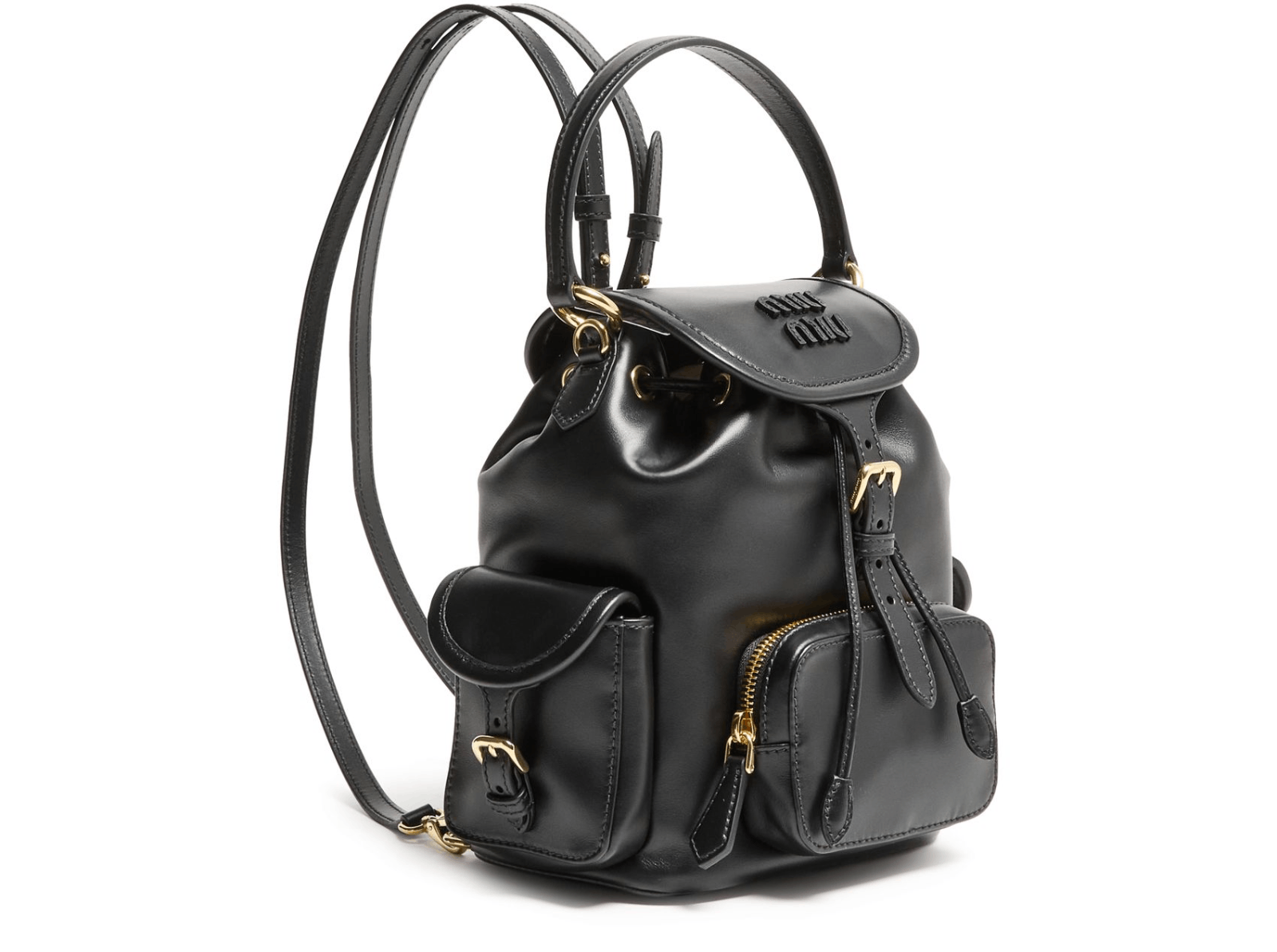 Miu Miu MIU MIU Black Leather Backpack New & Authentic Size ONE SIZE - 2 Thumbnail