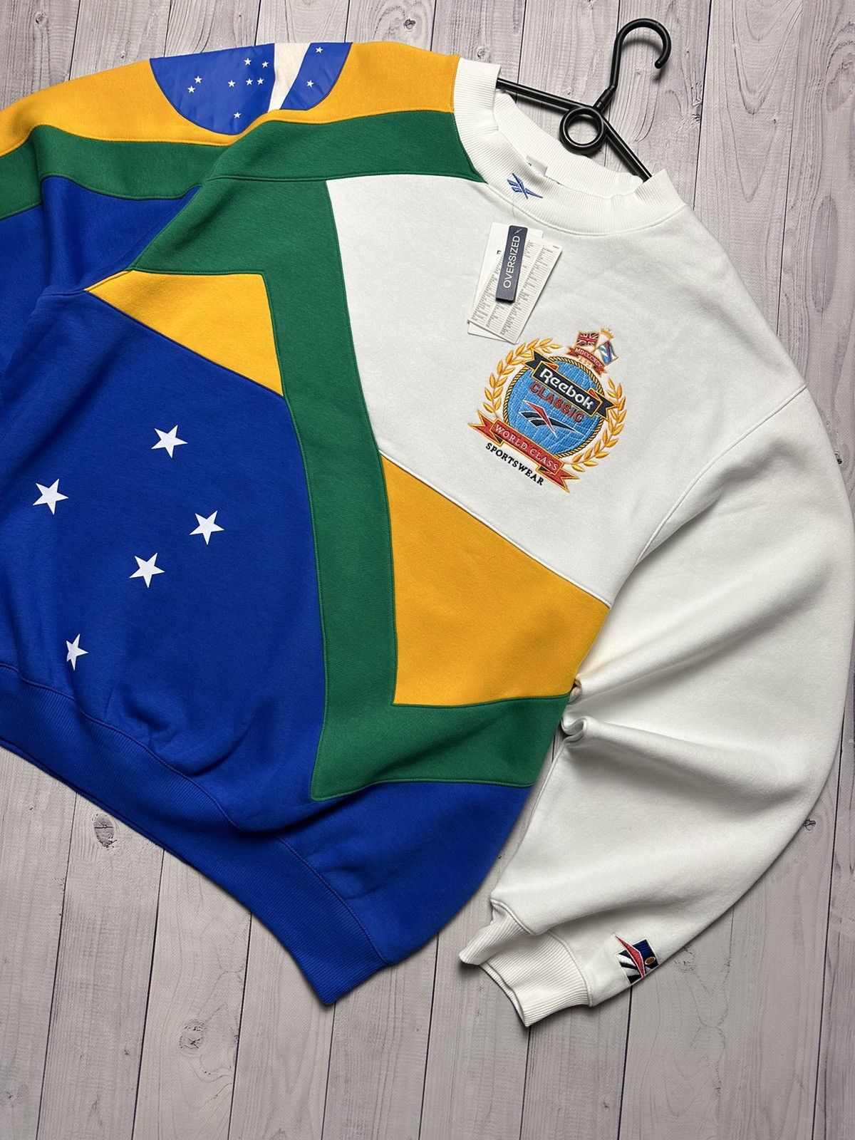 Reebok × Vintage Vintage Reebok Brazil soccer sweatshirt big logo rare Brasil Size US S / EU 44-46 / 1 - 2 Thumbnail
