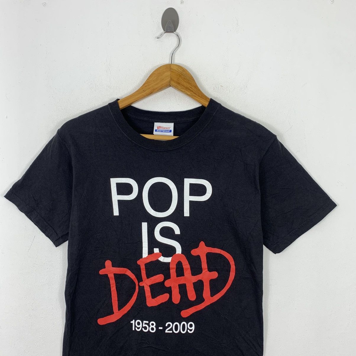 Vintage MICHAEL JACKSON KING Pop Is Dead Homage Tee Shirt Top Size XS / US 0-2 / IT 36-38 - 2 Thumbnail