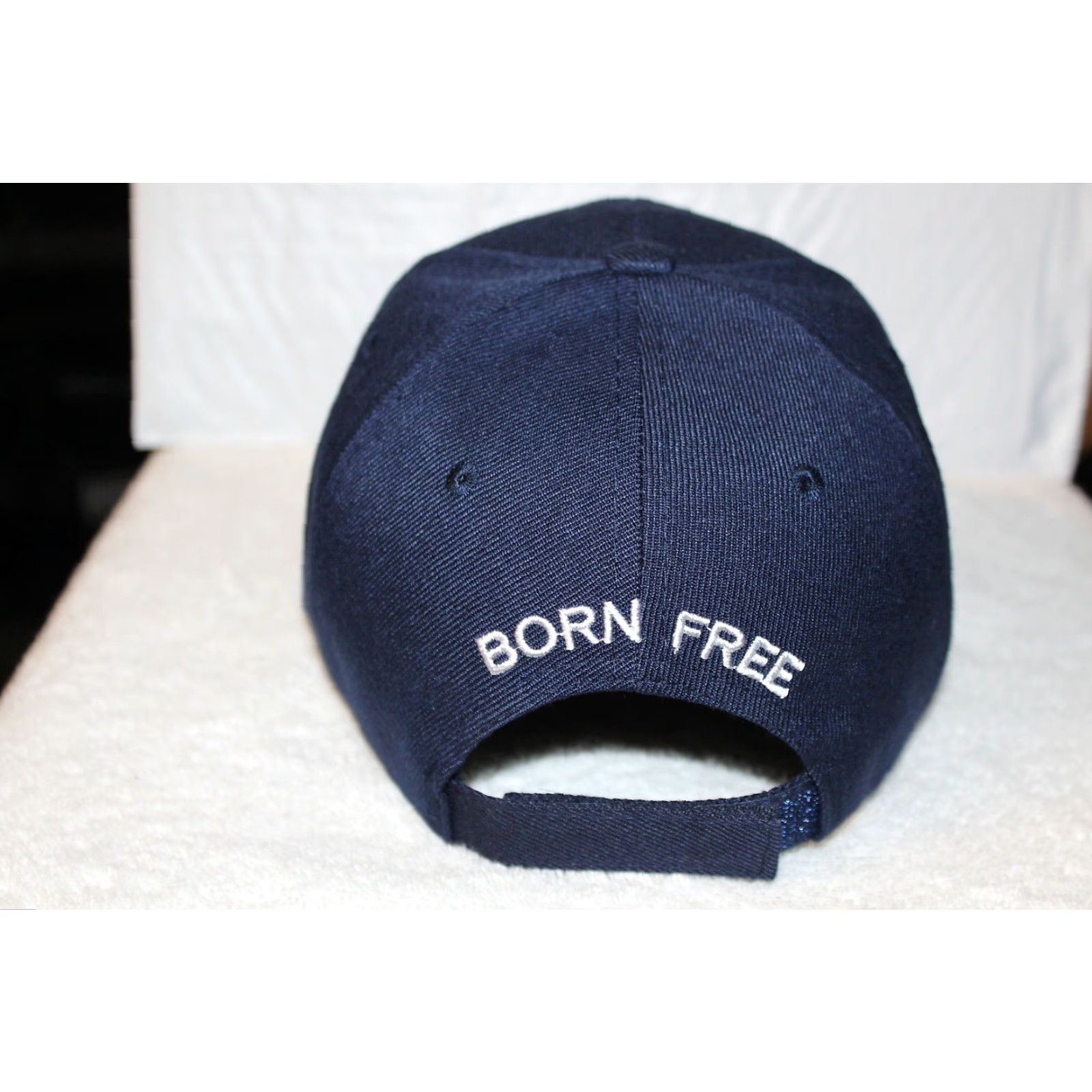 Vintage ACE Motorcycle Wings Born Free Ride or Die Baseball Cap Adjustable Dark Blue Mens Size ONE SIZE - 3 Thumbnail