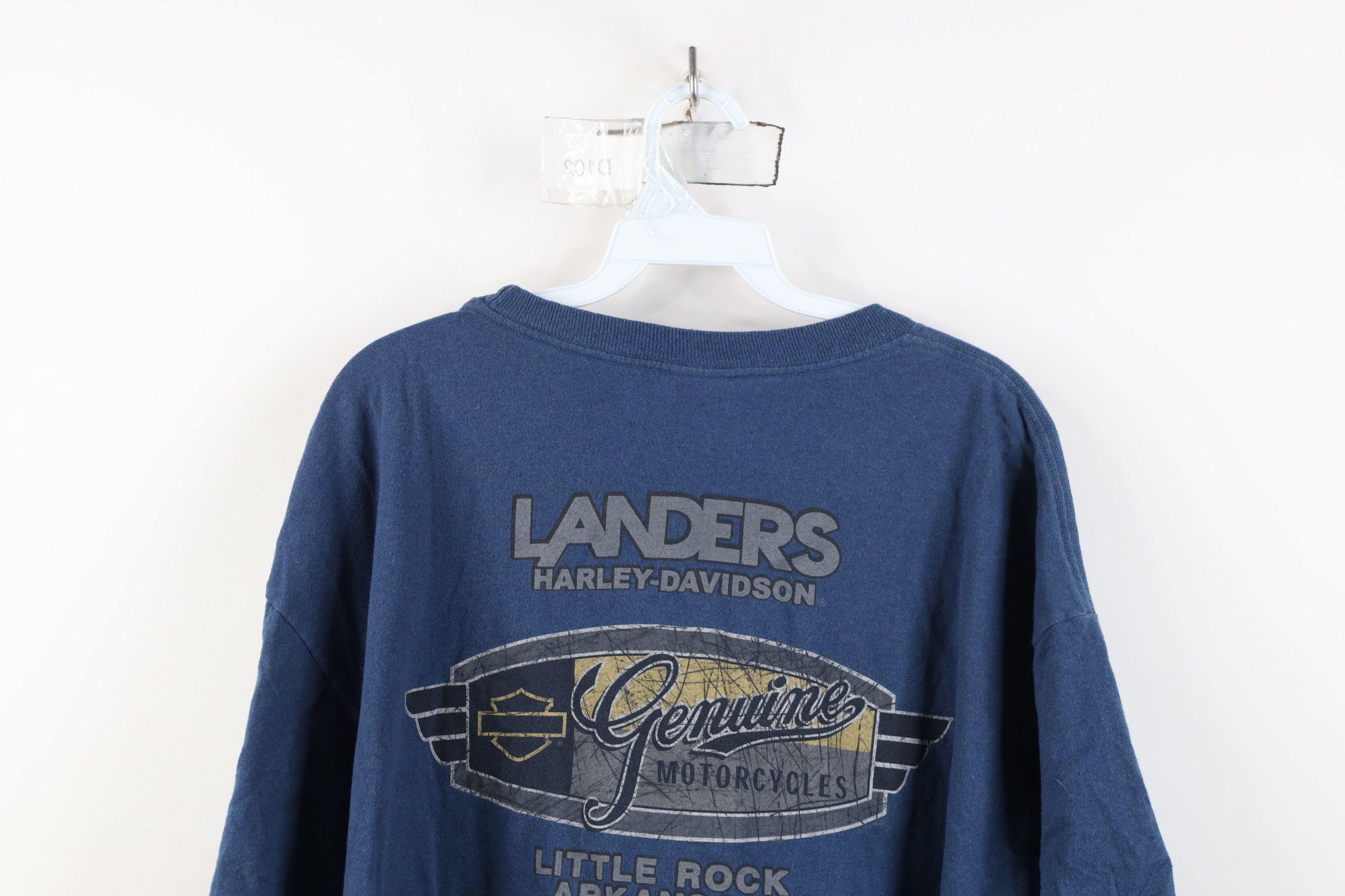 Harley Davidson Vintage Y2K Harley Davidson Spell Eagle World T-Shirt Blue Size US XL / EU 56 / 4 - 13 Thumbnail