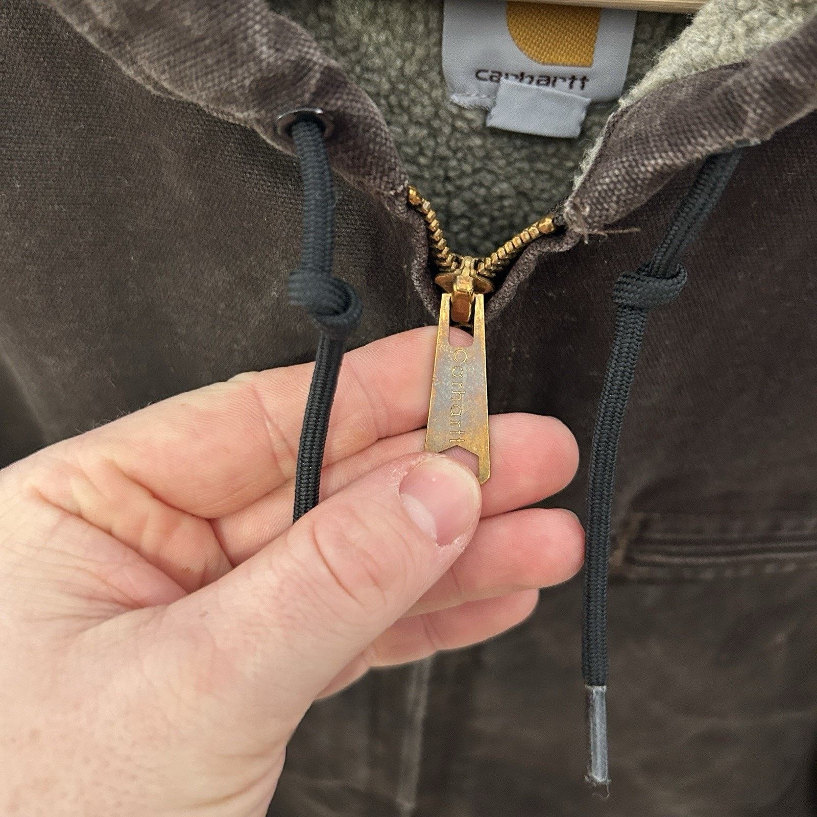 Carhartt VTG Carhartt Sherpa-Lined Hooded Detroit Jacket “Dark Brown” Size US XL / EU 56 / 4 - 14 Thumbnail