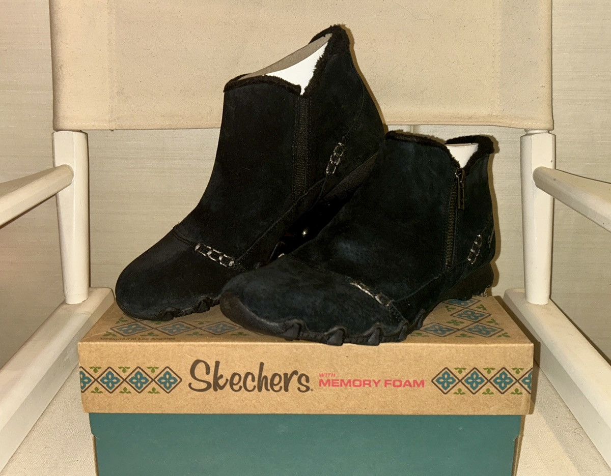 SKECHERS Skechers “Biker MC” Earthy Chic Black Suede Boot Size 9 NIB Size US 9 / IT 39 - 1 Thumbnail