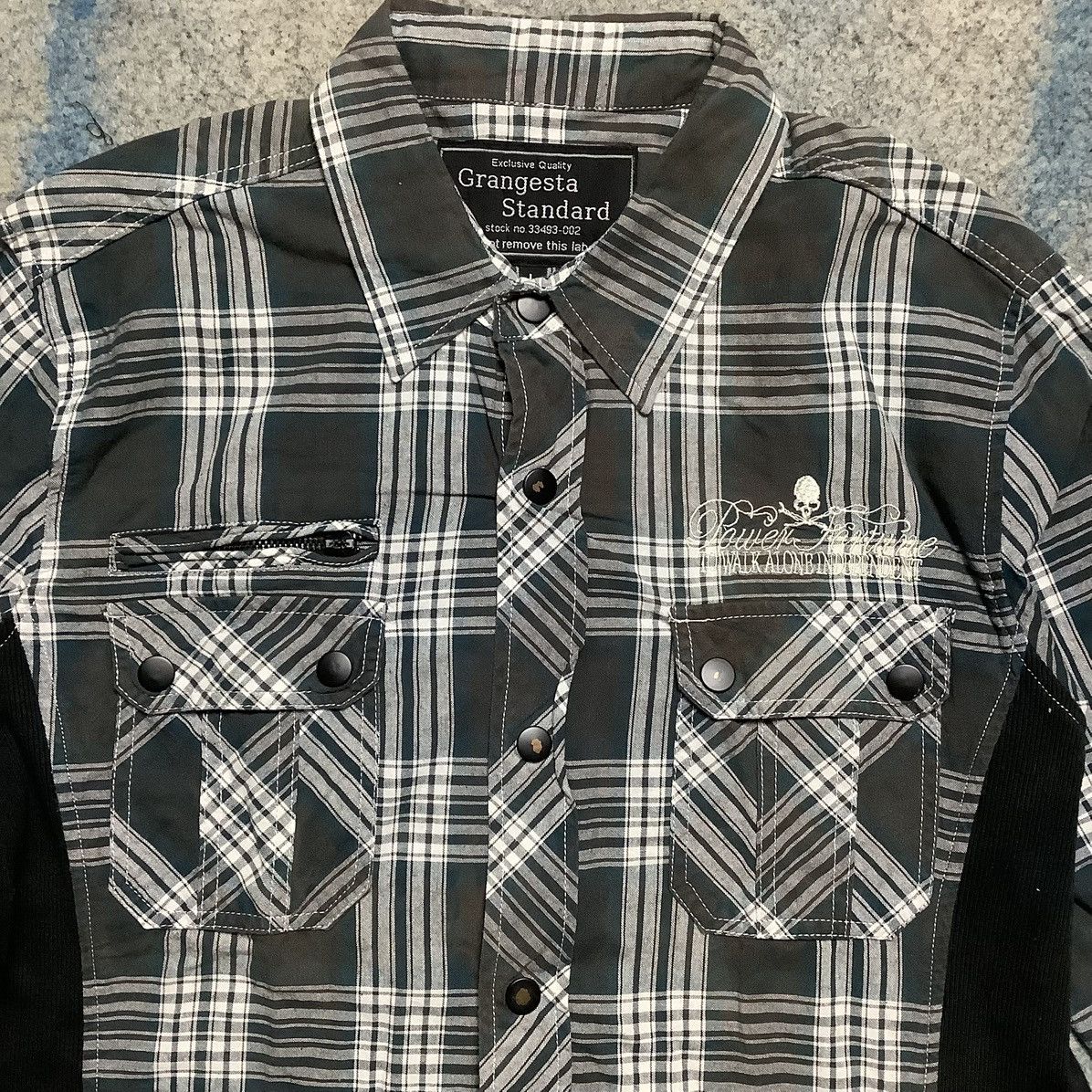 If Six Was Nine × KMRii × Le Grande Bleu (L.G.B.) Vintage Grangesta Standard Japan Mesh Punk Anarchy Poem Y2K Size US L / EU 52-54 / 3 - 2 Thumbnail