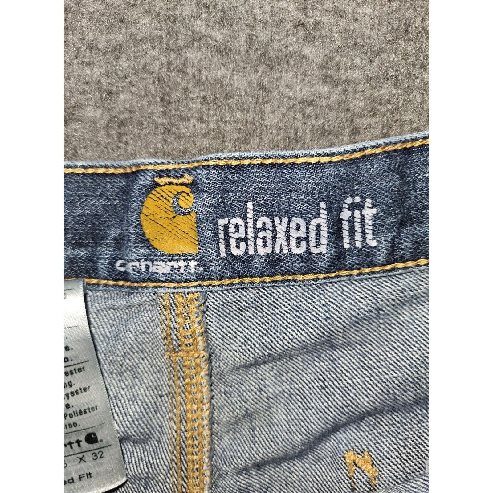 Carhartt Carhartt Jeans Men 36x31 Distressed Blue Carpenter Denim Straight Relaxed Mid Rise 90s USA Logo Size US 36 / EU 52 - 2 Thumbnail