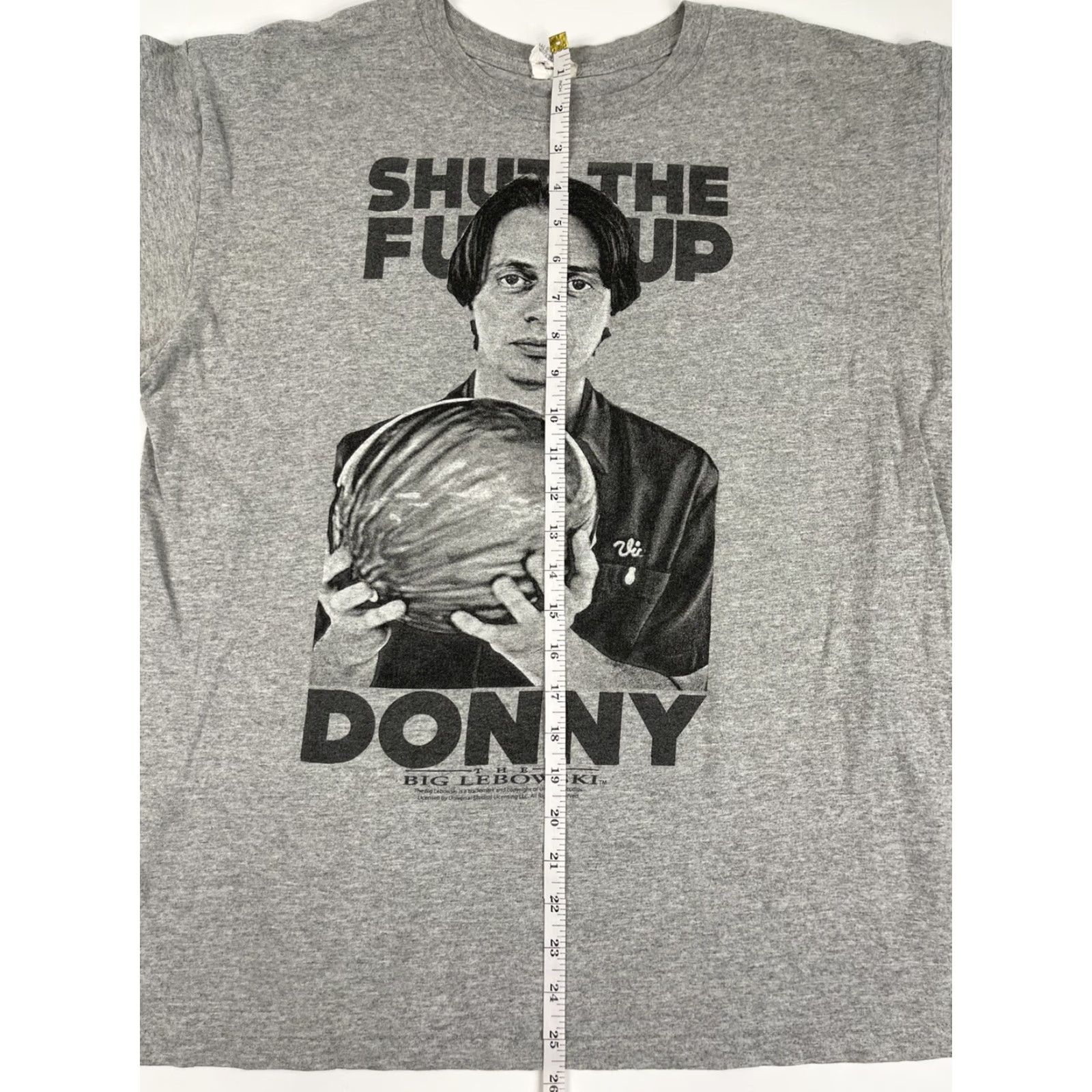 Anvil VINTAGE The Big Lebowski The Dude Steve Buscemi 90s Promo T Shirt L Gray Cotton Unisex Crew Neck Graphic Tee Mens Size US L / EU 52-54 / 3 - 7 Thumbnail