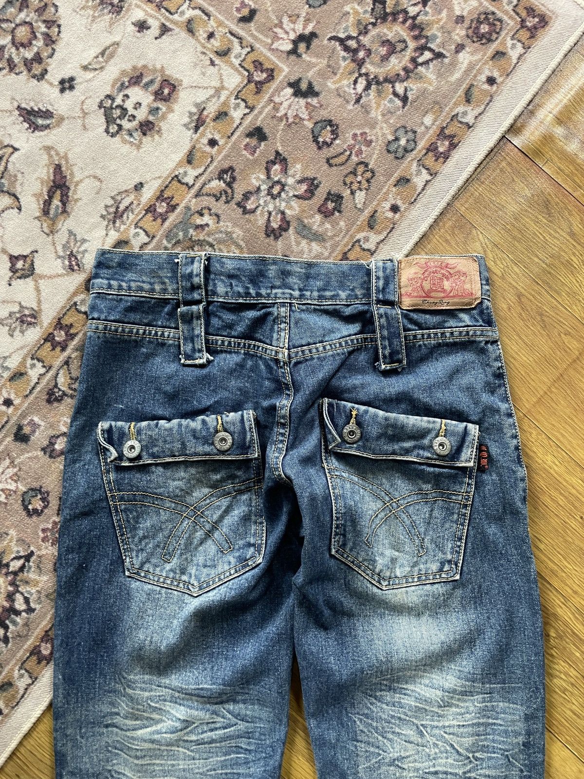 Grunt Style Crazy Pants Changqingwu Denim Embroidery Size US 33 - 8 Thumbnail