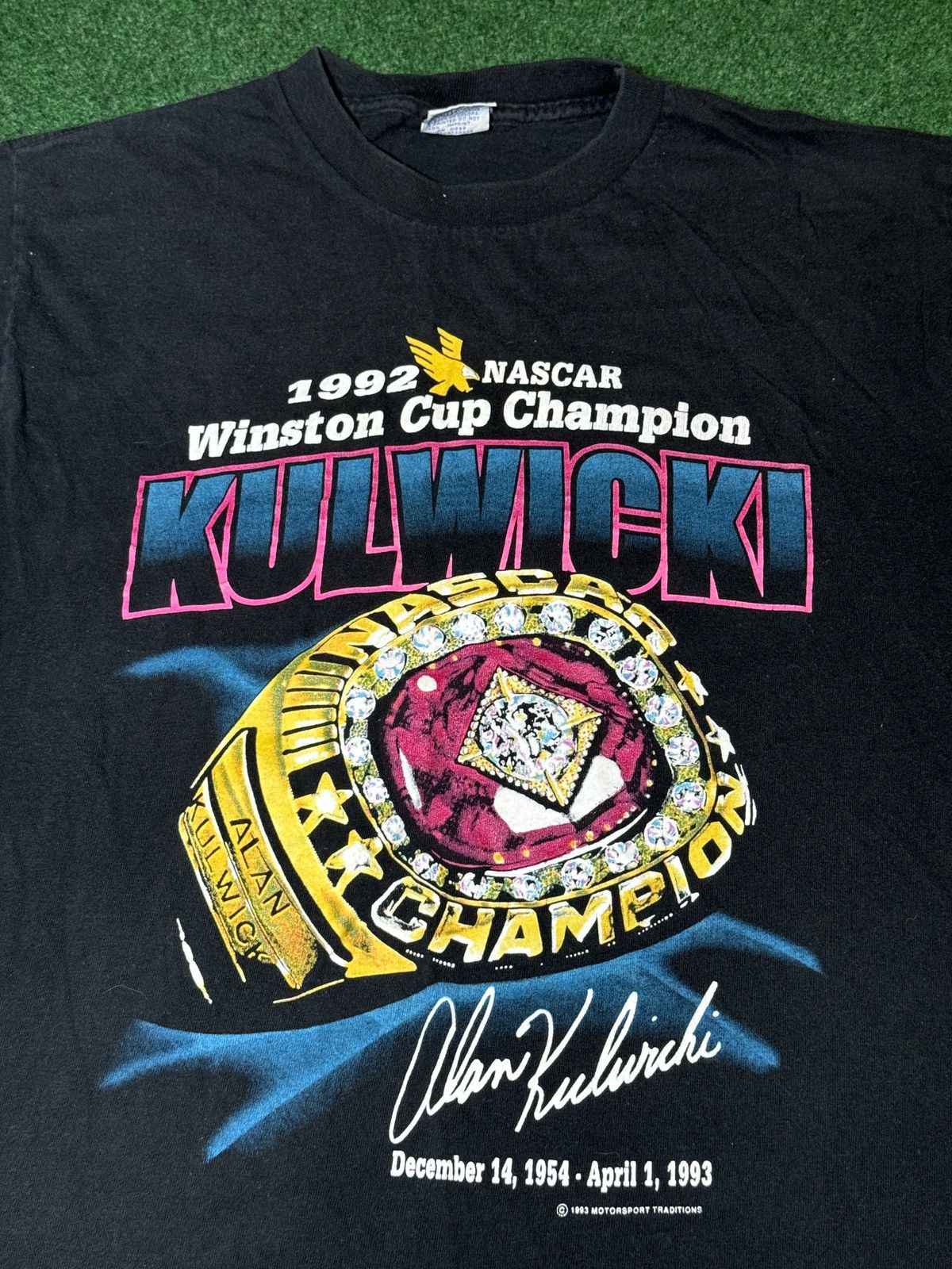 NASCAR × Vintage 90s Alan Kuleicki RARE Special k Nascar Champ Ring T Shirt Size US M / EU 48-50 / 2 - 2 Thumbnail
