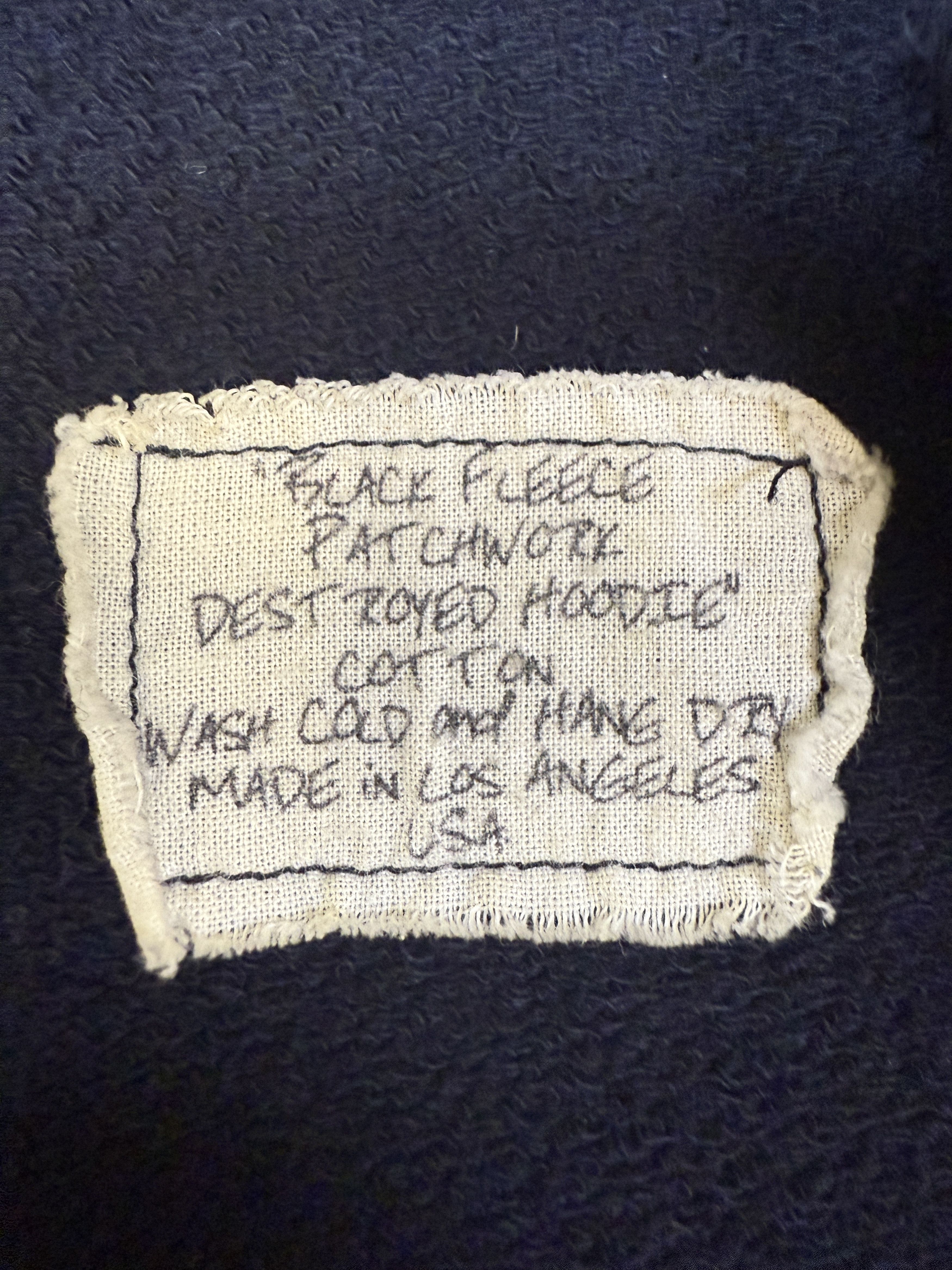 Greg Lauren Greg Lauren Black Fleece Patchwork Destroyed Hoodie Size US M / EU 48-50 / 2 - 8 Thumbnail