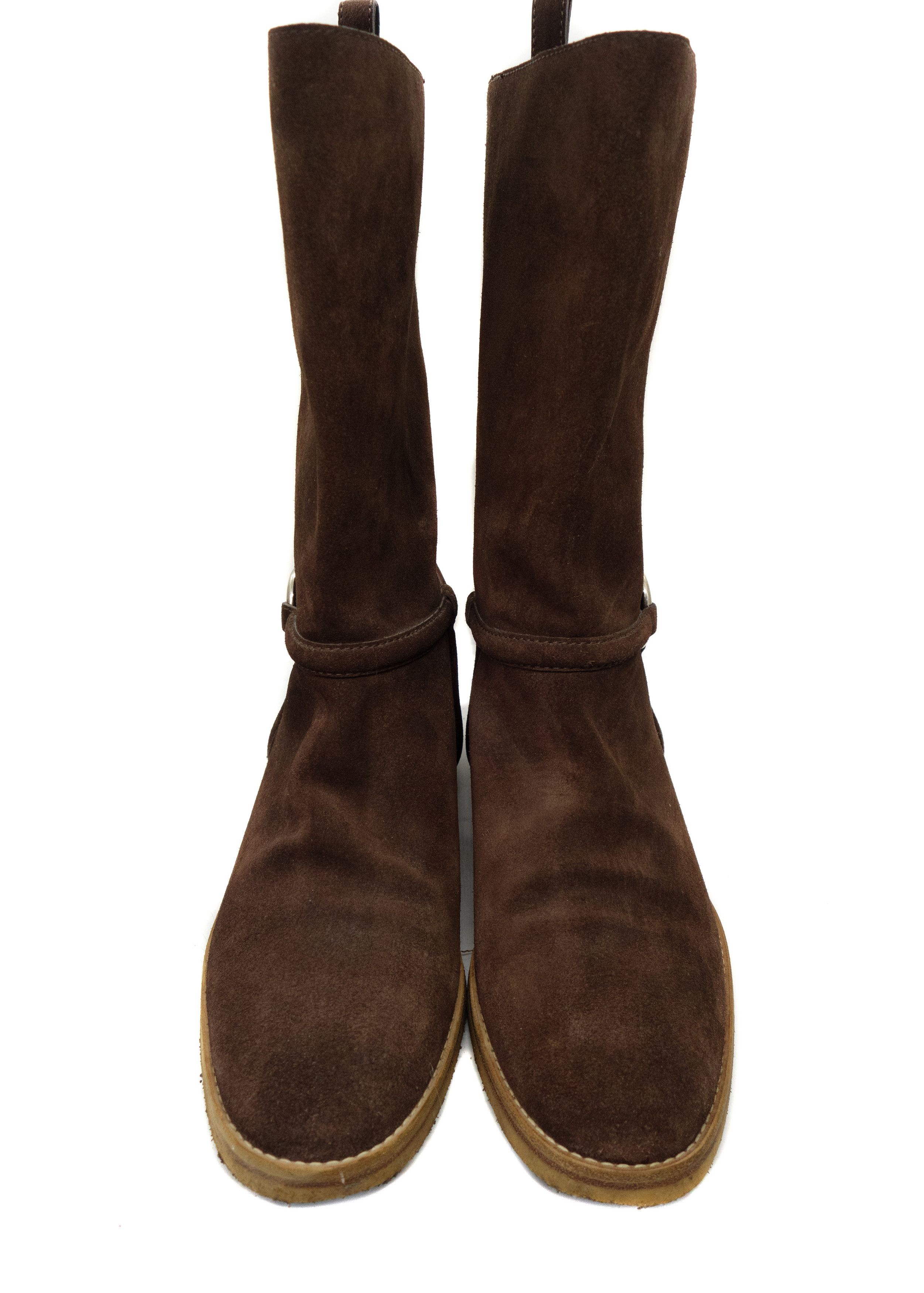 Gucci 00s Suede Mid-Calf Metal O-Ring Boots Tom Ford Size US 10 / IT 40 - 5 Thumbnail