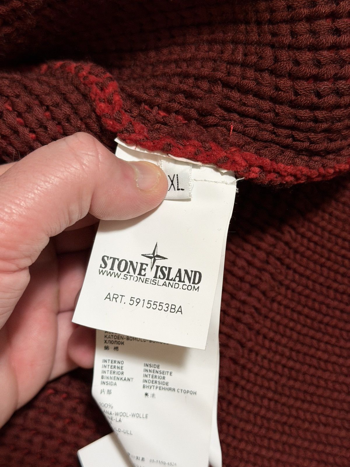 Stone Island 🔥Rare Stone Island Thick President Knit Zipped Hoodie/Jacket Size US XL / EU 56 / 4 - 18 Thumbnail