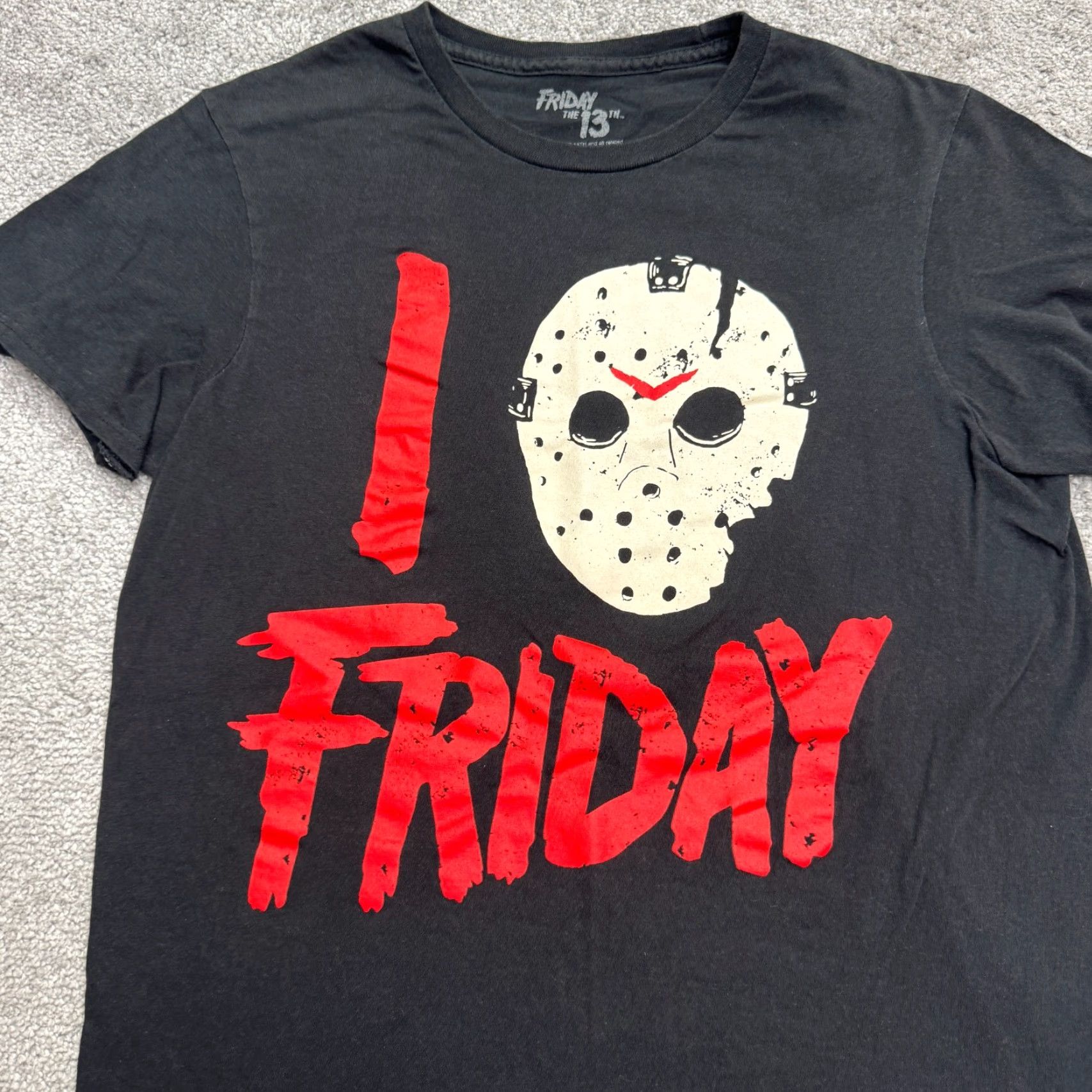 Vintage VINTAGE Friday The 13th Shirt Mens Medium Black Short Sleeve Crew Neck Graphic Tee Size US M / EU 48-50 / 2 - 3 Thumbnail