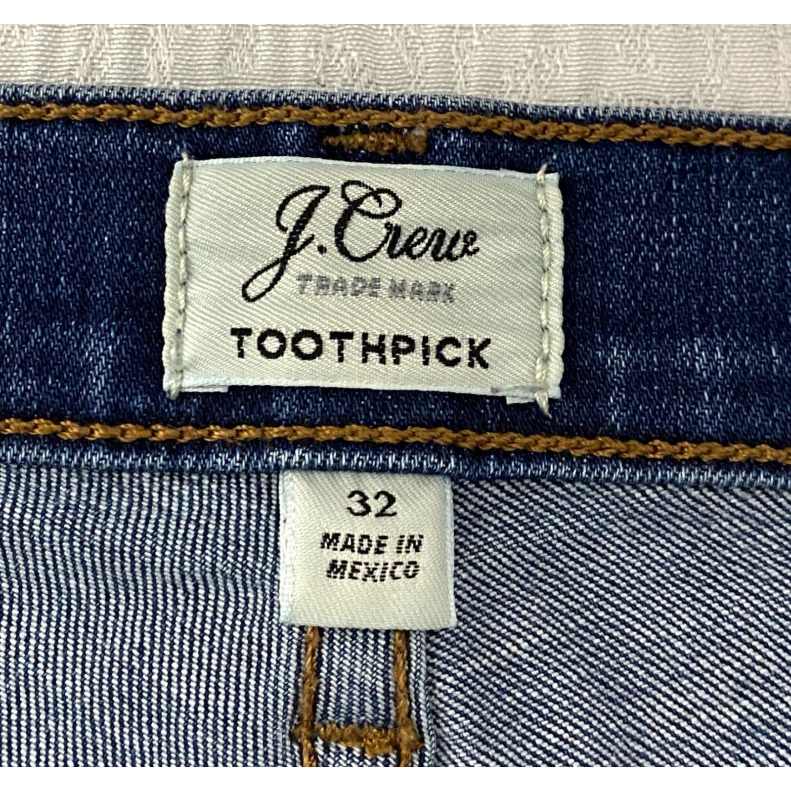 J.Crew J. Crew Jeans Women J.CREW Toothpick Skinny 5-Pocket Denim Blue Size 32 Medium Wash Stretch Womens Regular Size 24" / US 00 / IT 34 - 4 Thumbnail