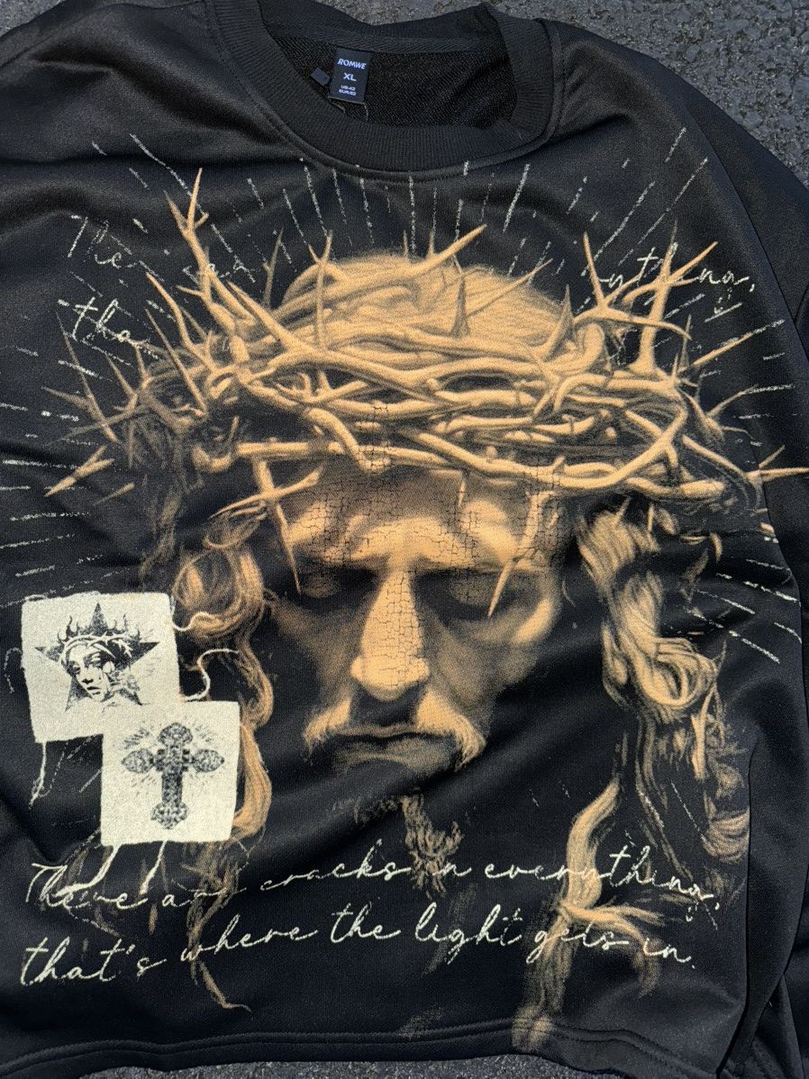 Other × Vintage Jesus Graphic Long Sleeve Shirt Size US XL / EU 56 / 4 - 5 Thumbnail