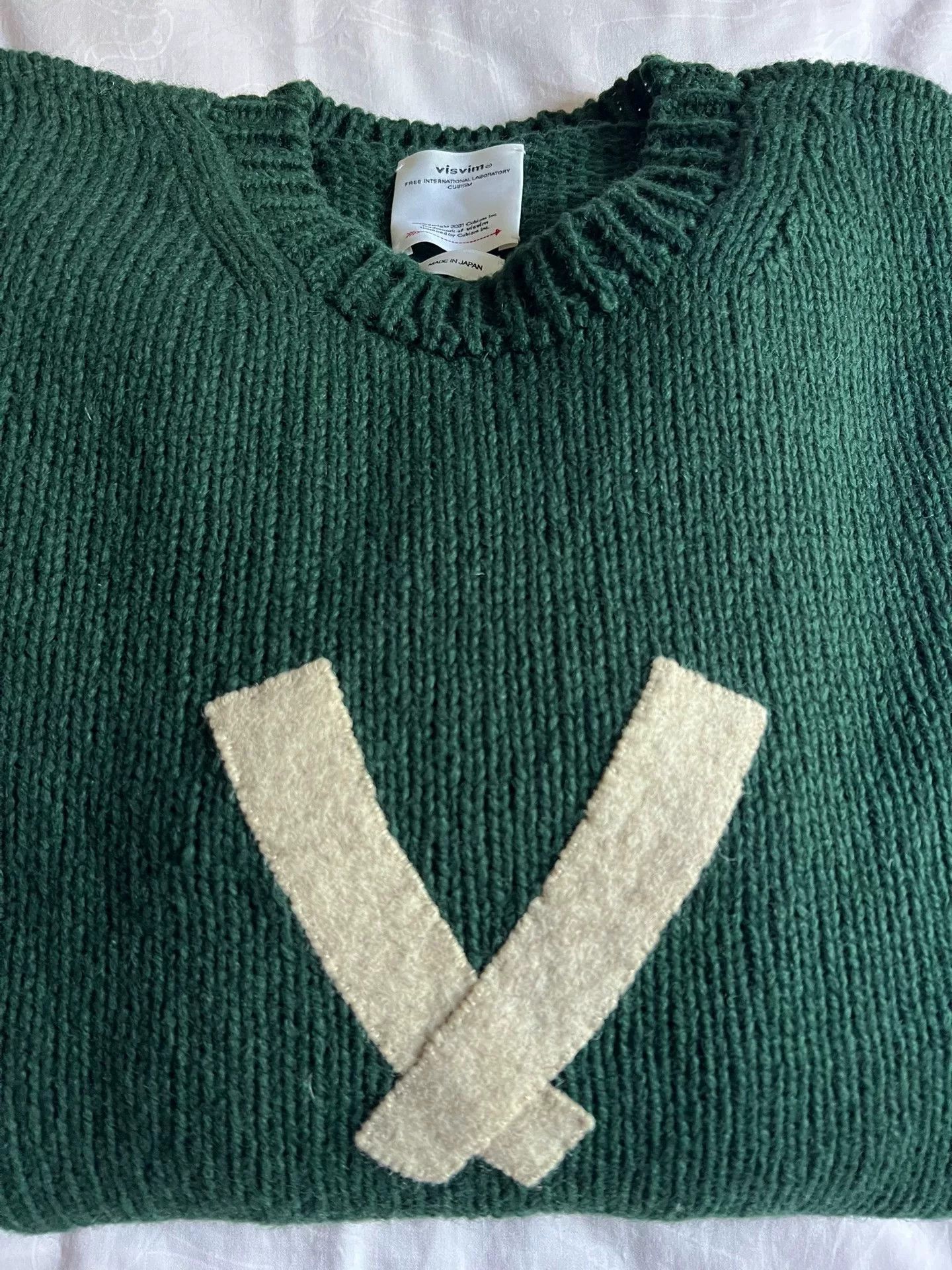 Visvim VISVIM 22AW Letterman Crew Knit Size US XL / EU 56 / 4 - 1 Thumbnail