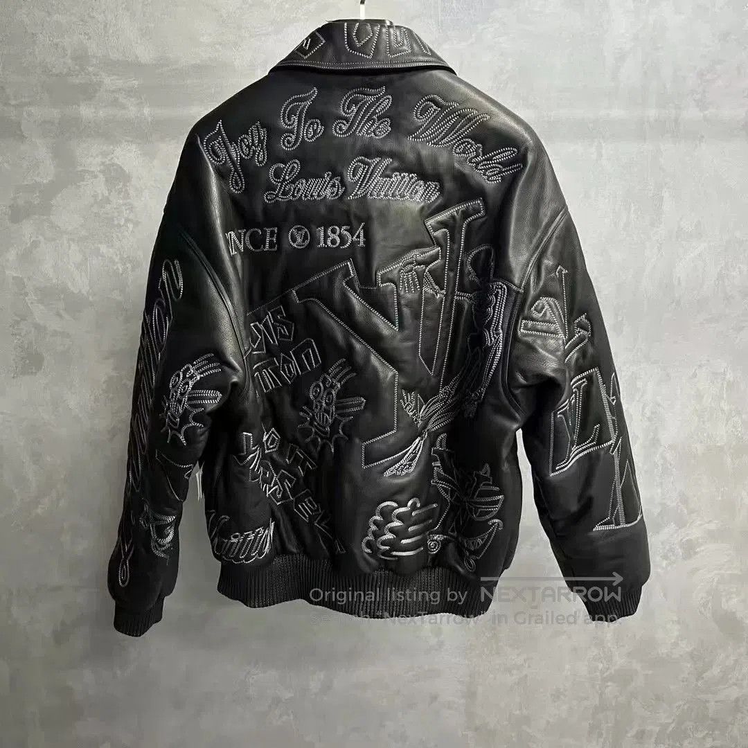 Louis Vuitton Louis Vuitton Black Embroidered Aviator Jacket. Size US S / EU 44-46 / 1 - 4 Thumbnail
