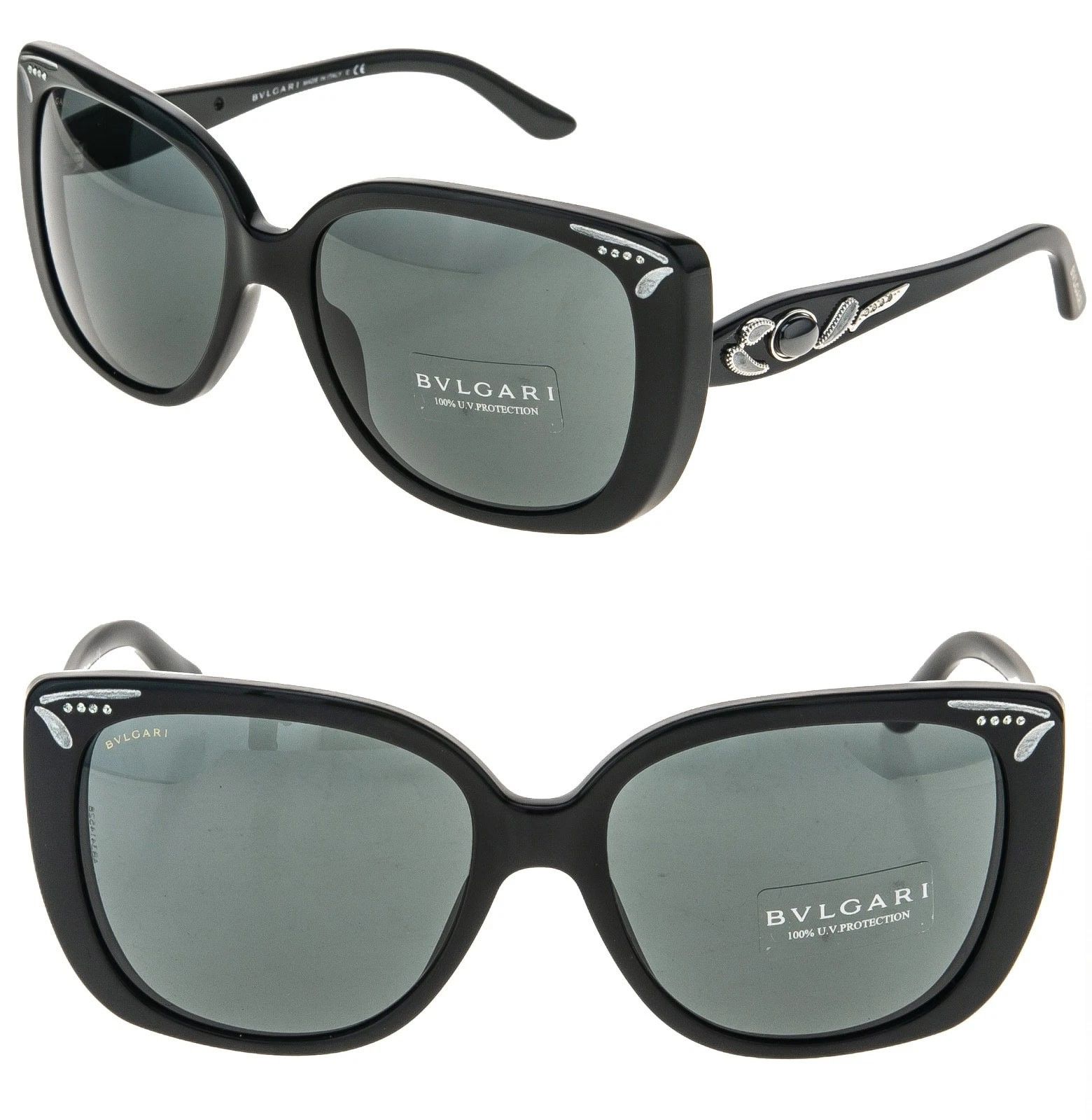 Bvlgari BVLGARI Jewel BV8090BM 8090 Grey Designer Adorned Sunglasses Size ONE SIZE - 1 Thumbnail