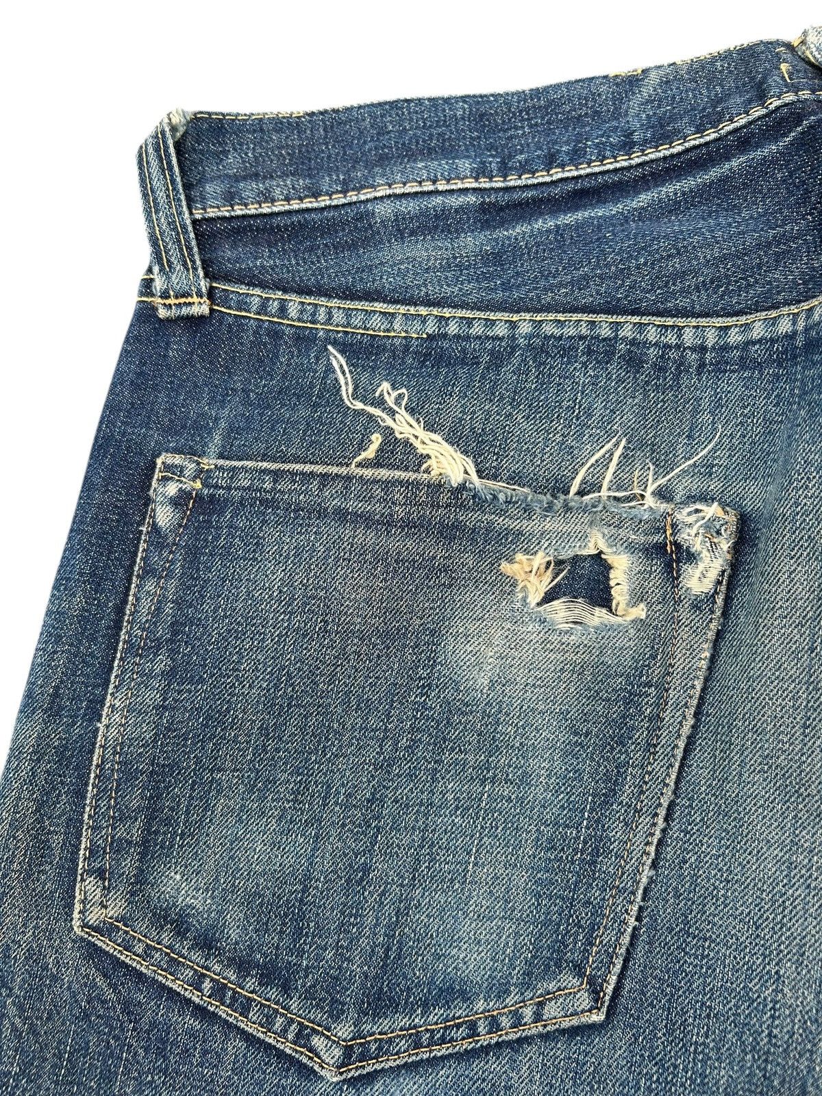 Kapital Vintage Japanese Brand CINAME Selvedge Distressed Denim Jean Size US 32 / EU 48 - 17 Thumbnail