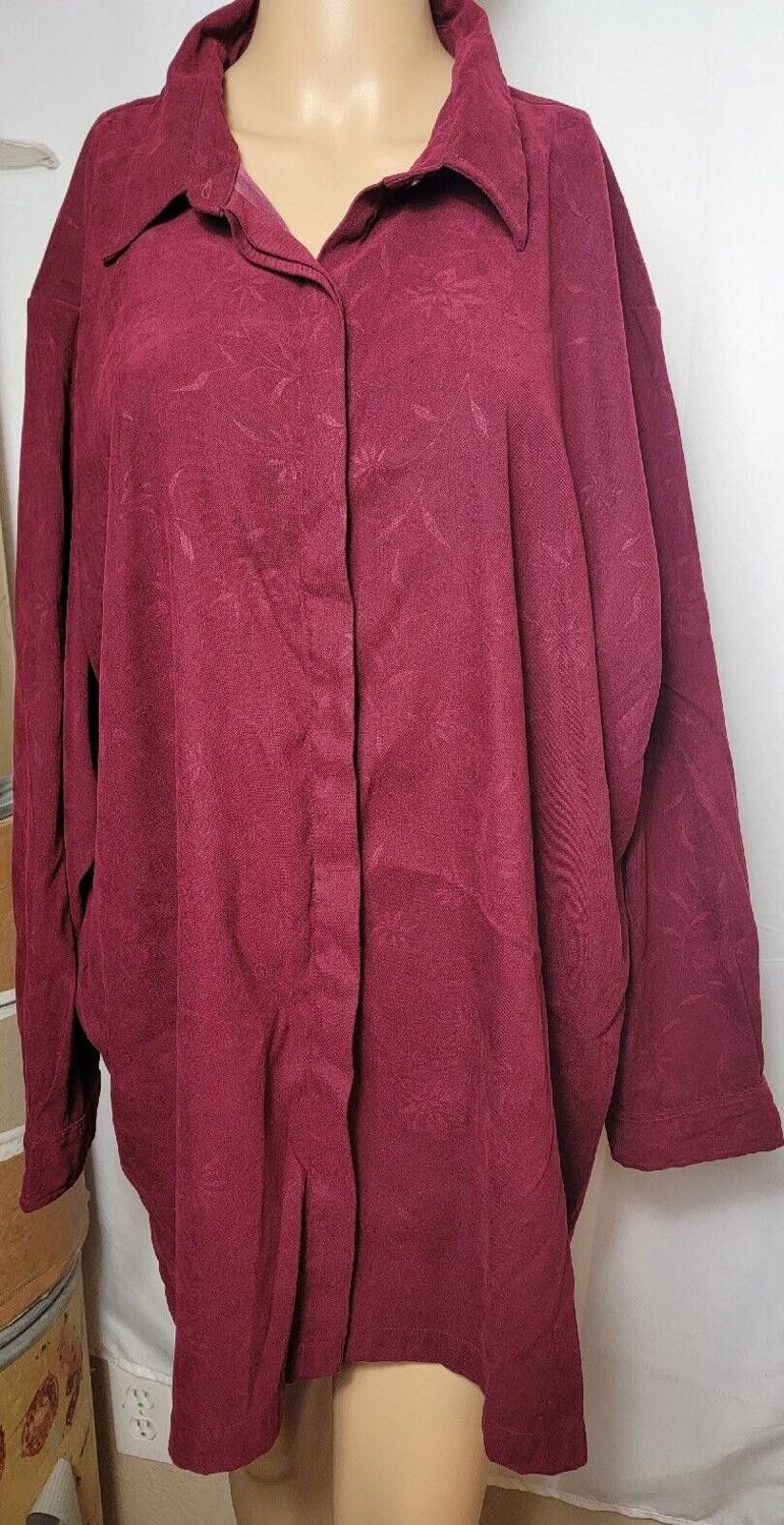 Designer Vintage Womens Blouse Flowers Willow Bay Plus Size 22w 24w Size 3XL / US 20-22 - 2 Thumbnail