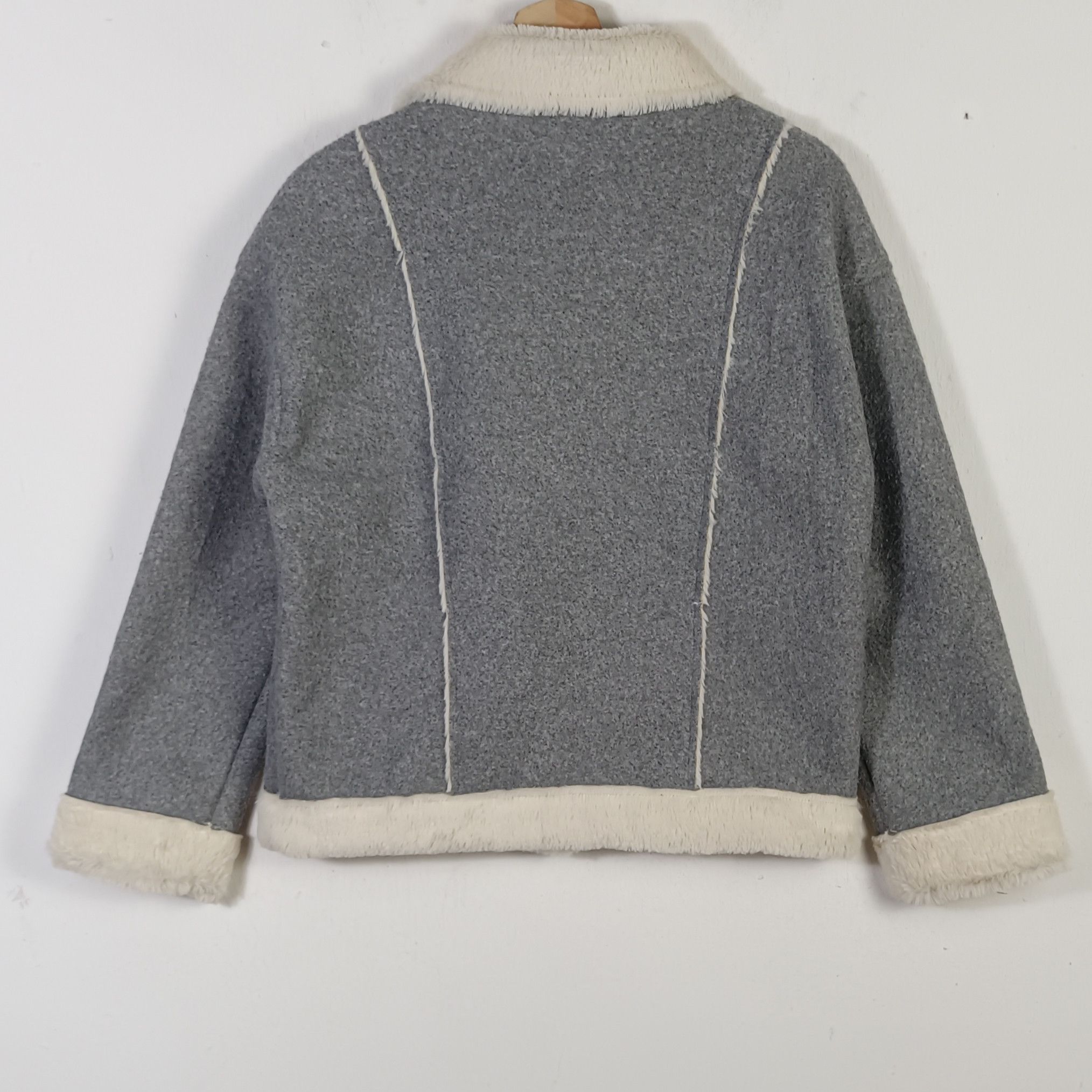 Japanese Brand Vintage🔥 Chulatte Faux Mouton Zip Up Jacket Size M / US 6-8 / IT 42-44 - 3 Thumbnail