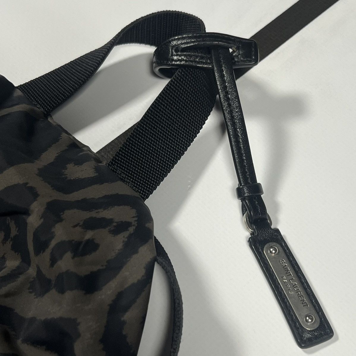 Saint Laurent Paris |[ SS18 Saint Laurent “City” Foldable Leopard Backpack ]| Size ONE SIZE - 5 Thumbnail