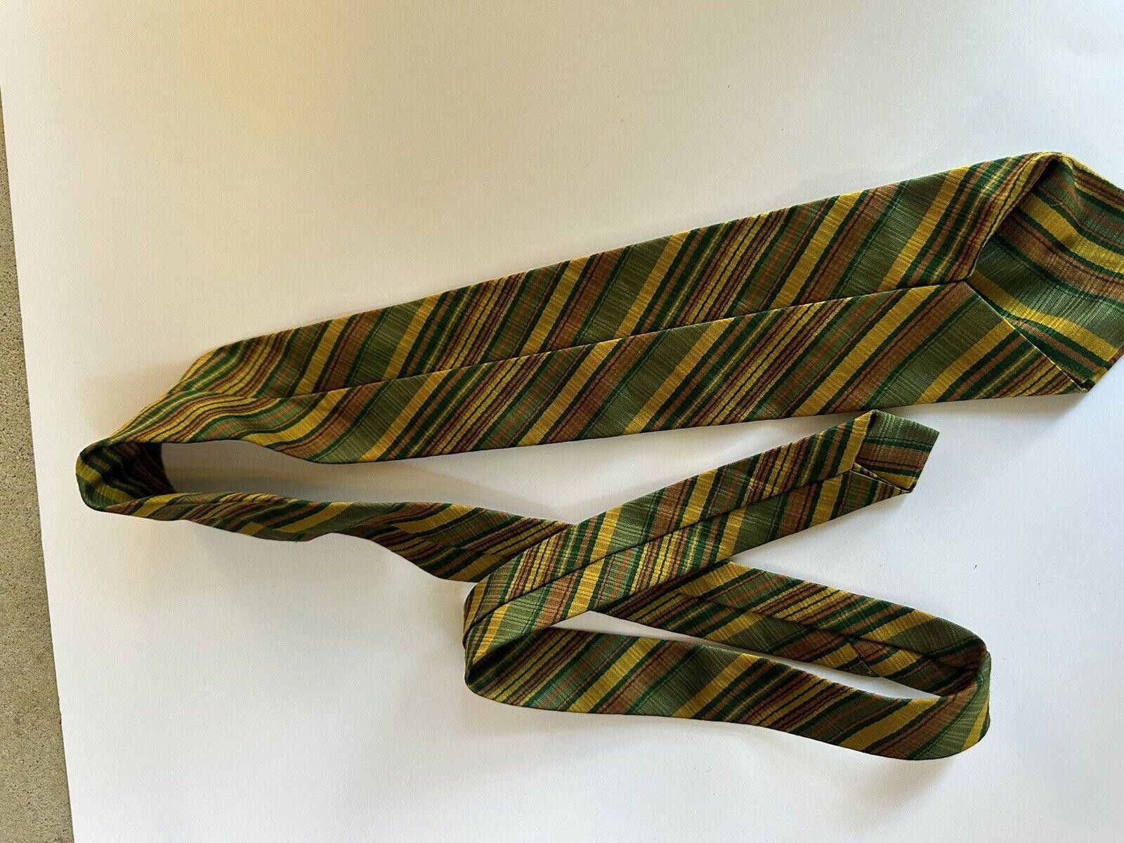 Designer Vintage Striped Tie 60s 70s Size ONE SIZE - 3 Thumbnail