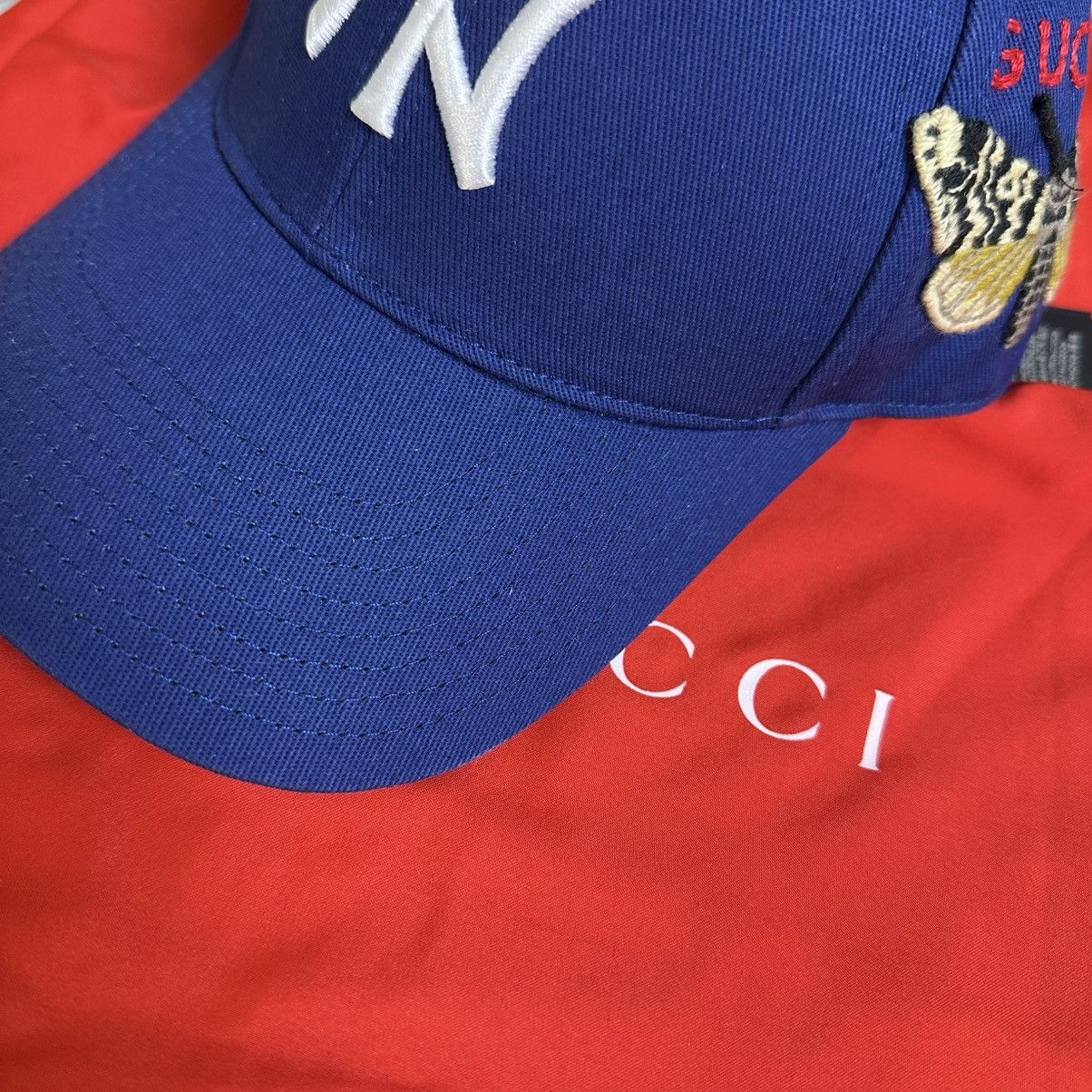 Gucci x MLB NY Yankees Butterfly Cap