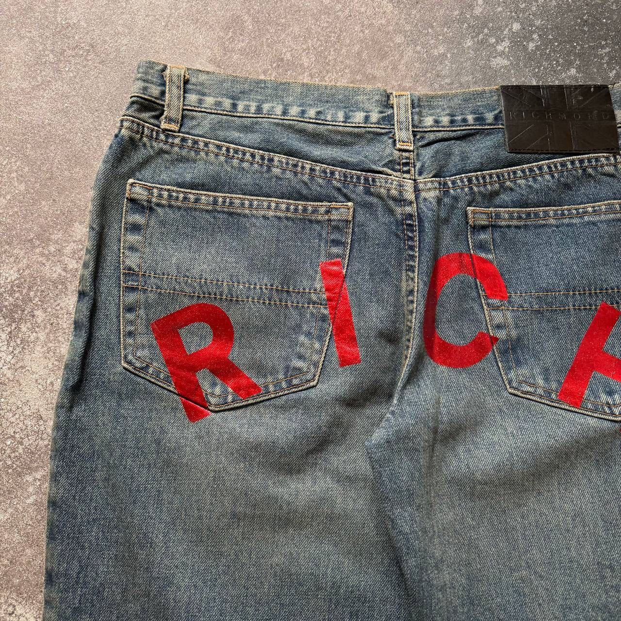 Hysteric Glamour John Richmond Vintage Faded Flared Jeans Y2K Size 31" - 4 Thumbnail