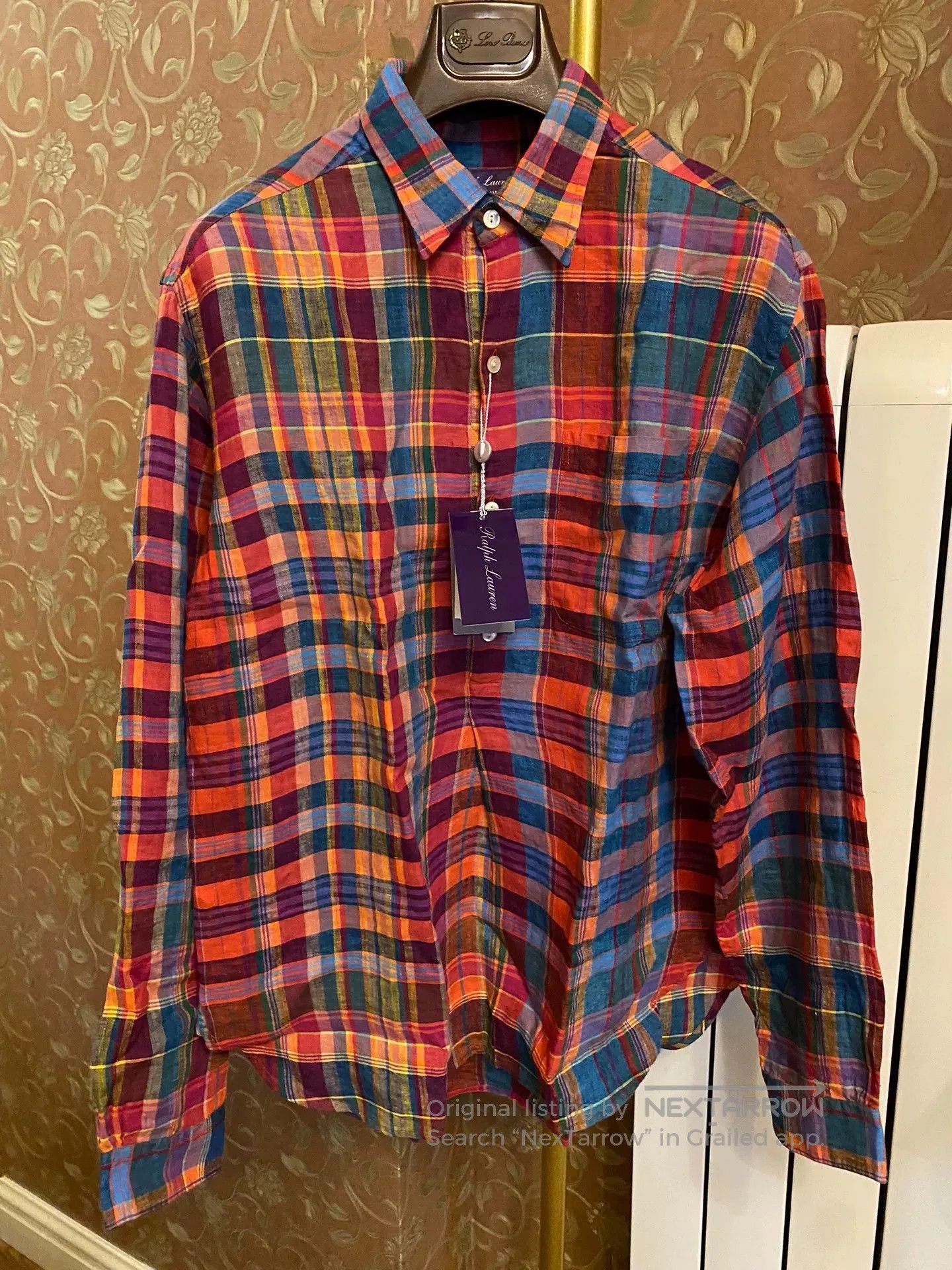 Ralph Lauren Purple Label Ralph Lauren Purple Label Plaid Linen Shirt. Size US M / EU 48-50 / 2 - 1 Thumbnail