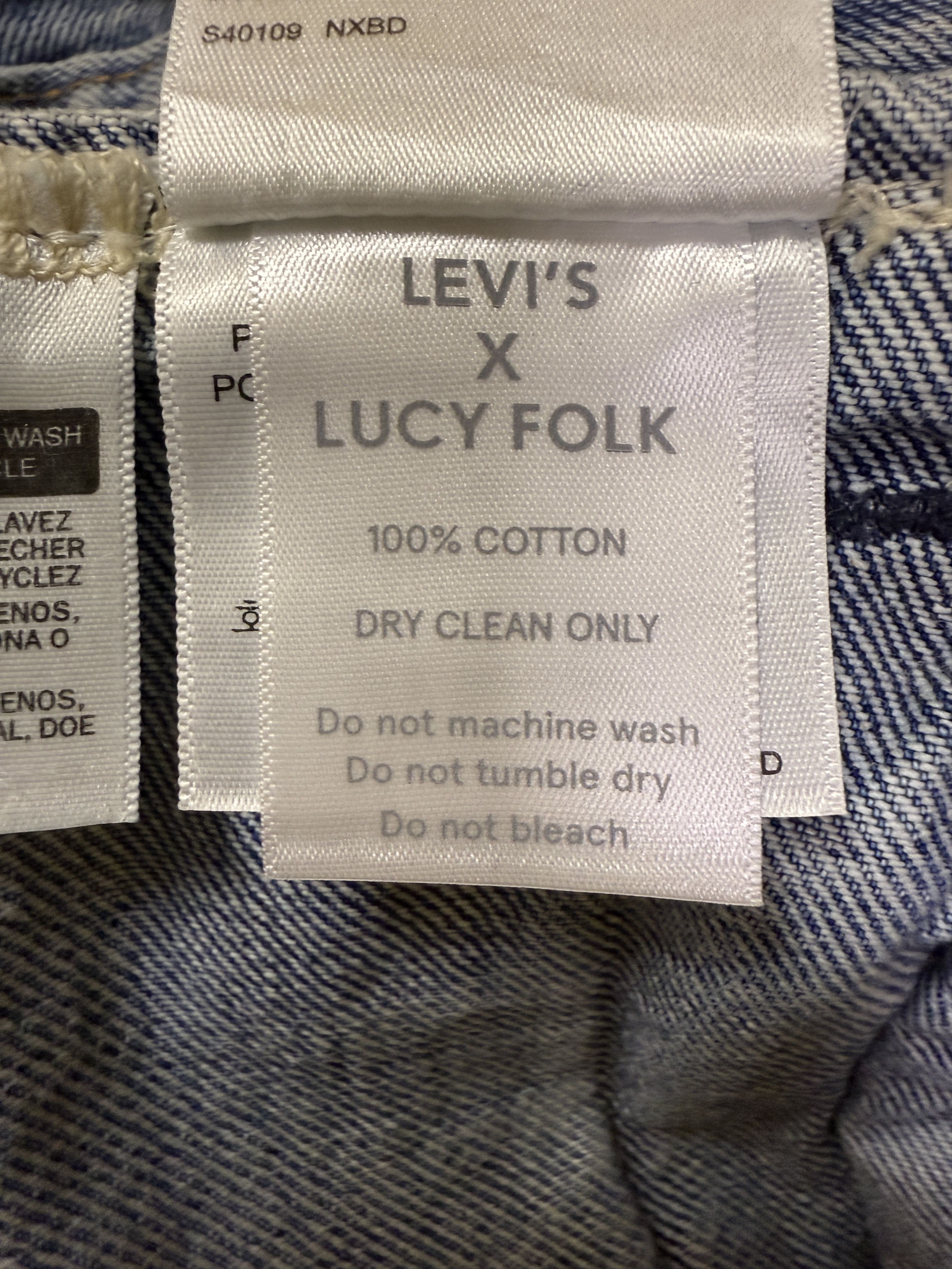Levi's Levi's x Lucy Folk Denim Trucker Jacket Size US M / EU 48-50 / 2 - 7 Thumbnail