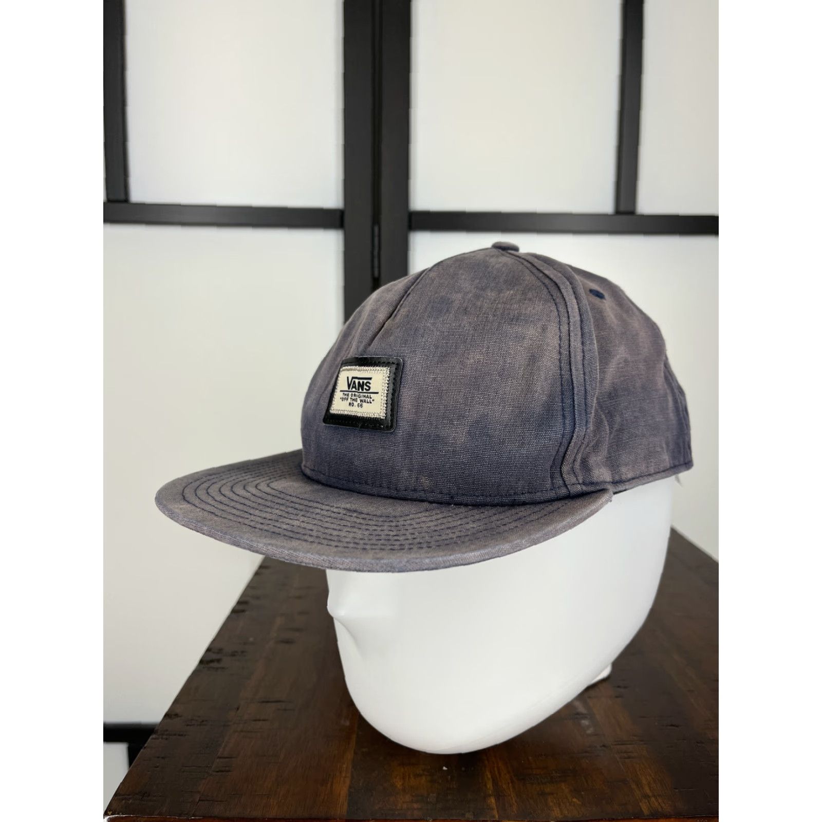 Vans VANS Hat Cap Snap Back Adult One Size Blue The Original NO. 66 Off The Wall Cap Hat Snapback Mens Blue 90s Logo Beach Gift Size ONE SIZE - 4 Thumbnail