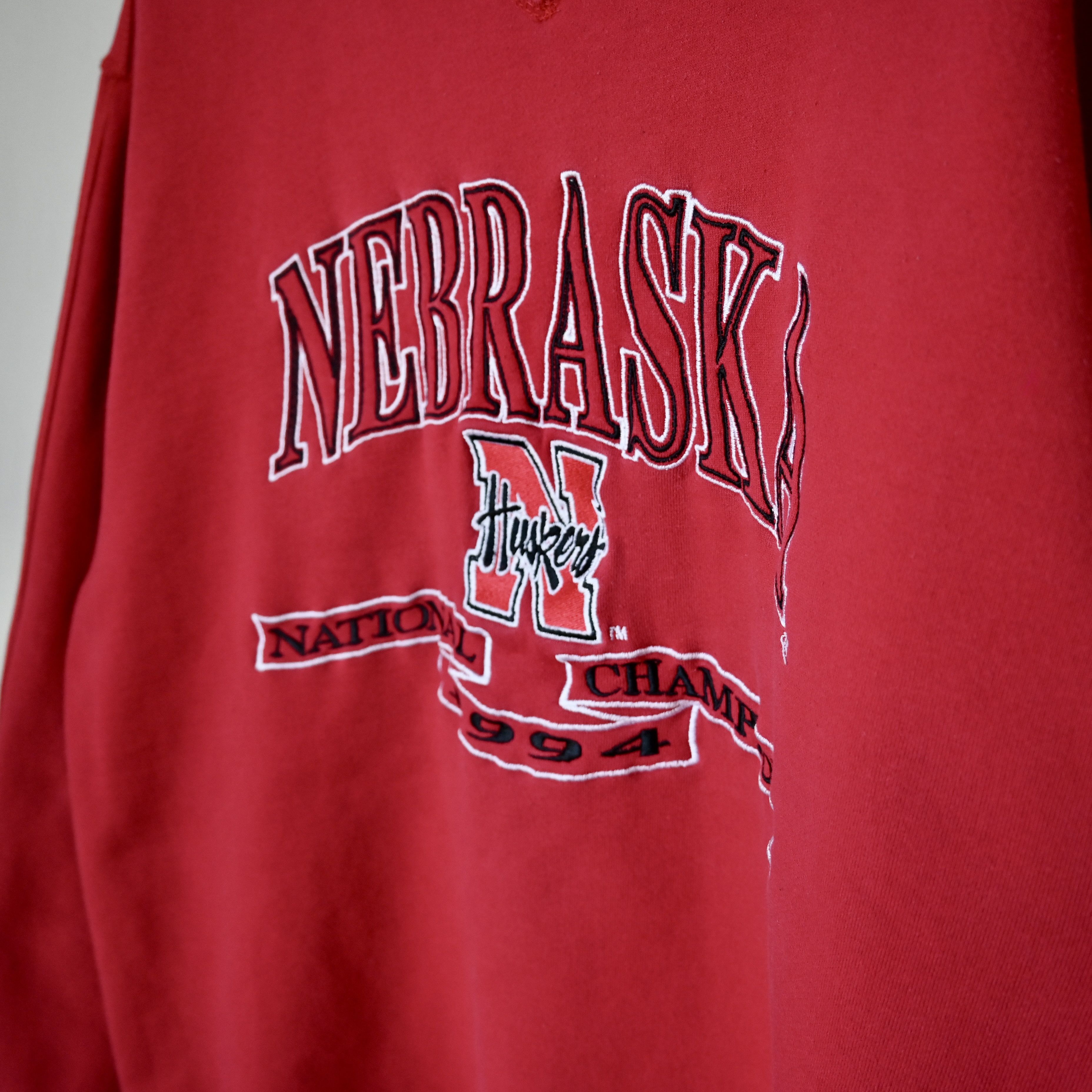 Vintage VTG Nebraska huskers 1994 champion embroidered sweatshirt Size US XL / EU 56 / 4 - 5 Thumbnail