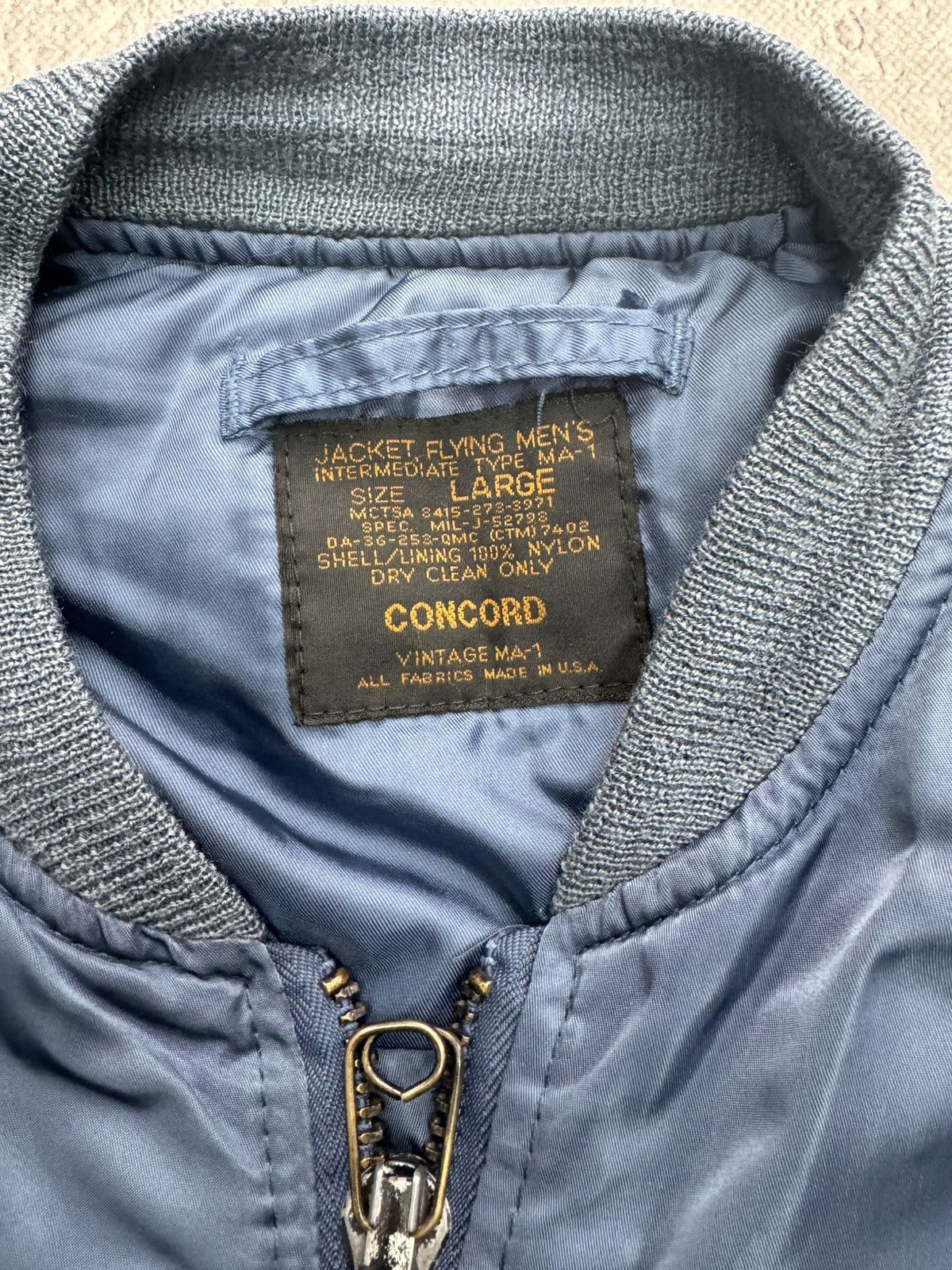 Other VINTAGE MA 1 VARSITY DISTRESSED BAGGY bomber JACKET 90s Size US L / EU 52-54 / 3 - 4 Thumbnail