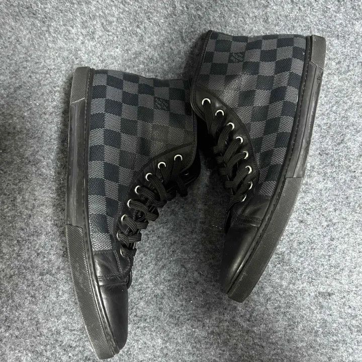 Louis Vuitton Louis Vuitton Classic Checkered High-Top Sneakers -2508 Size US 8.5 / EU 41-42 - 8 Thumbnail