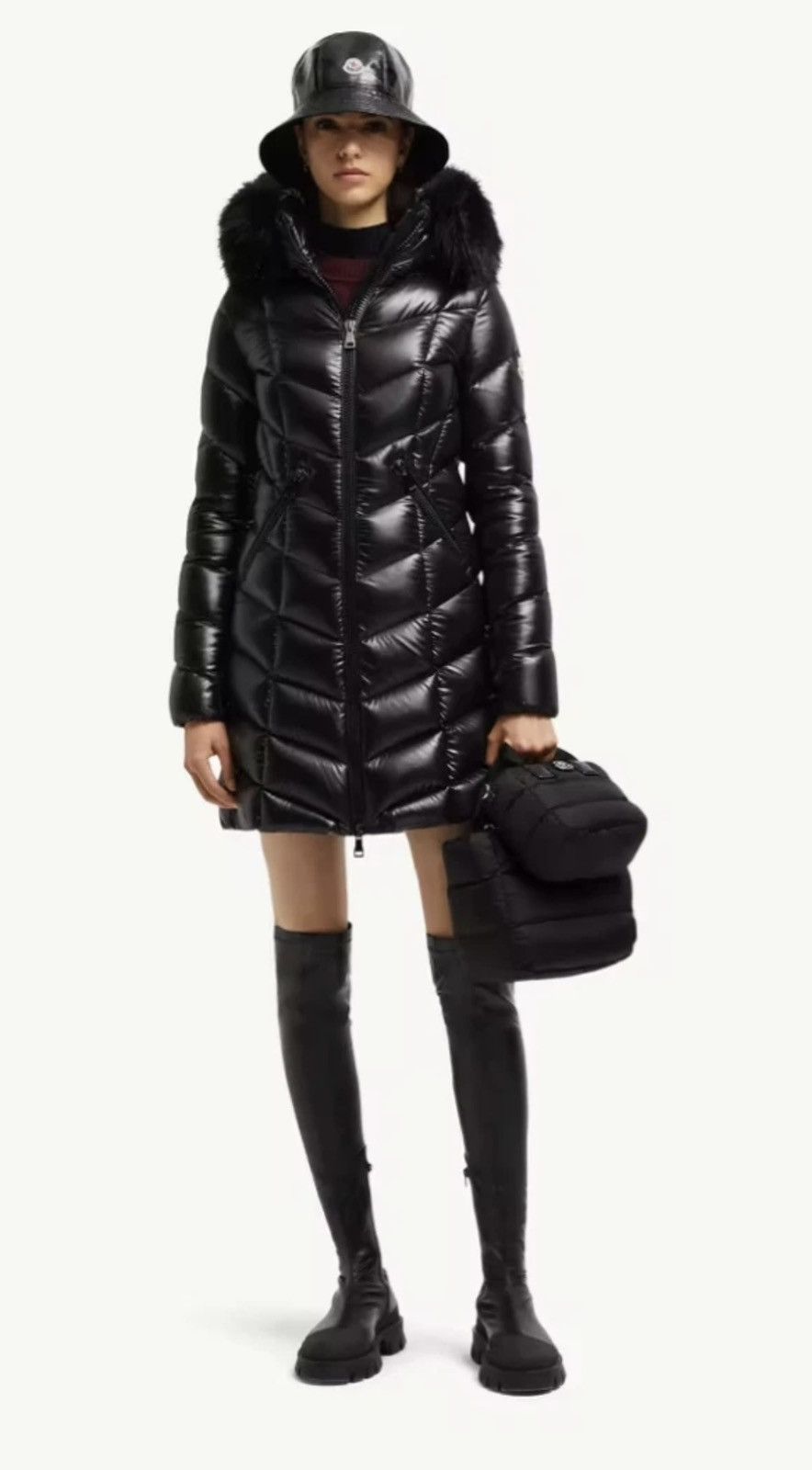 Moncler MONCLER FULMARUR GIUBBOTTO faux fur collar coat SZ-4 Size S / US 4 / IT 40 - 1 Thumbnail