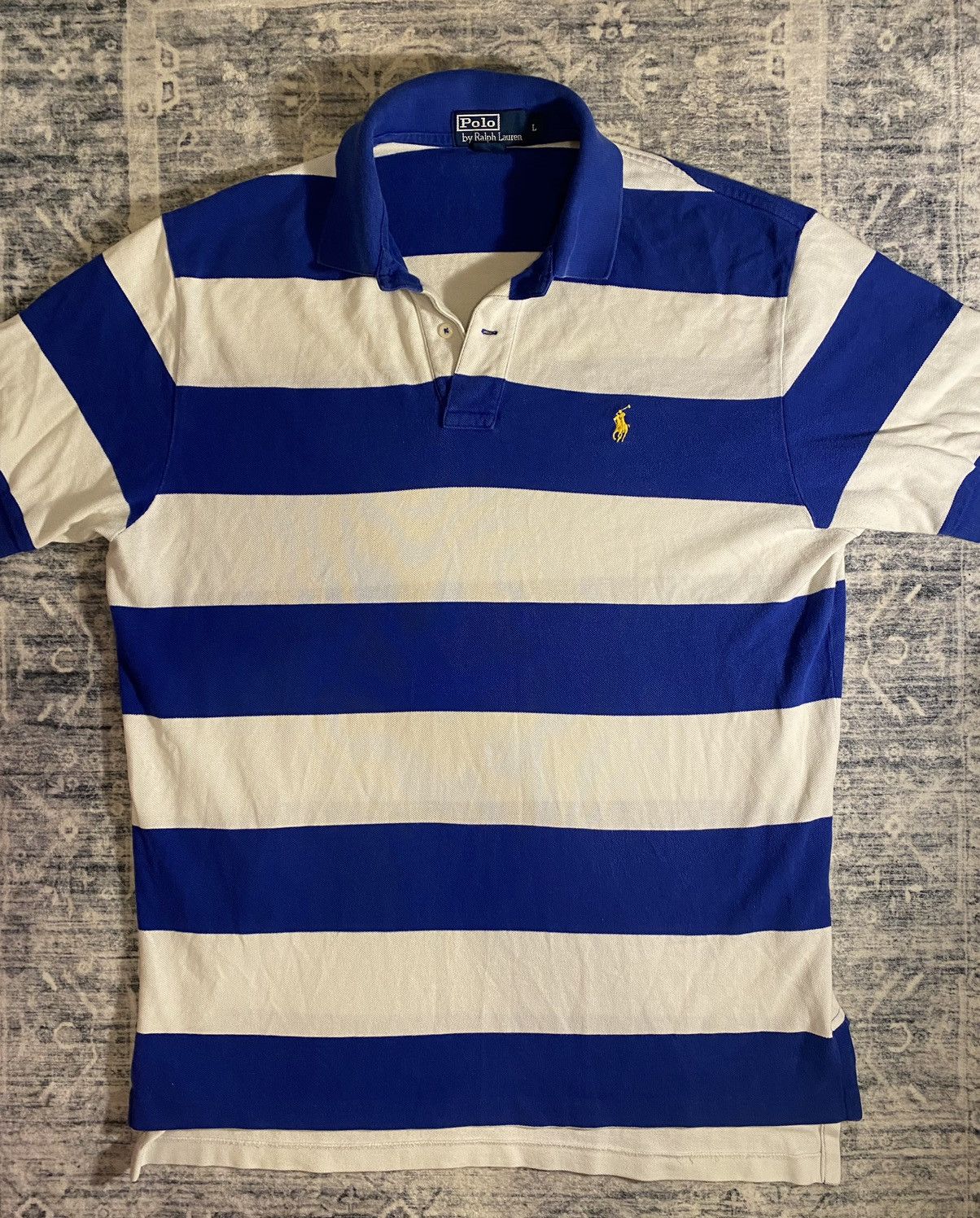 Polo Ralph Lauren × Vintage Vintage Polo Ralph Lauren Rugby Stripe Polo Shirt – Late 90s Size US L / EU 52-54 / 3 - 2 Thumbnail