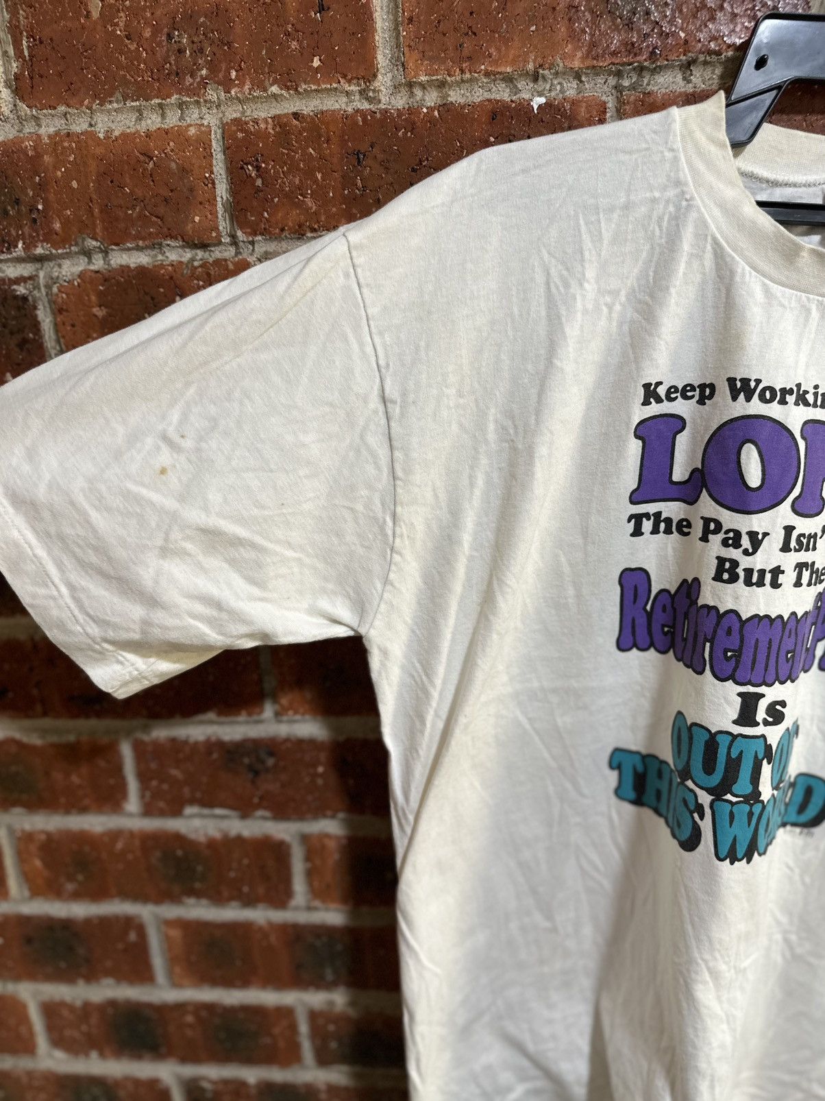 Sears Vintage Crazy Shirt Quotes Faded Tee Size US XL / EU 56 / 4 - 9 Thumbnail