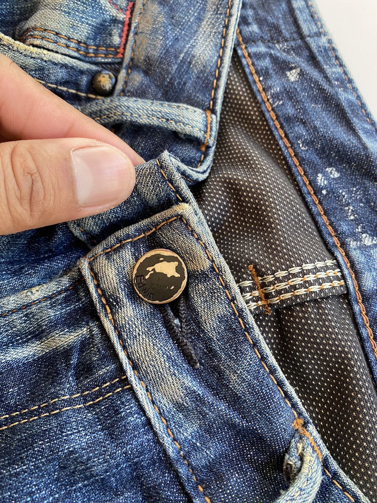 Edwin × Vintage Vintage Edwin Denim Distressed Size US 32 / EU 48 - 9 Thumbnail