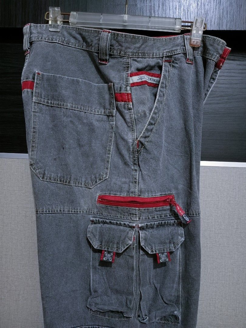 Japanese Brand Y2K Piko Grey Tech Cargo Jeans (W34) Size US 34 / EU 50 - 9 Thumbnail