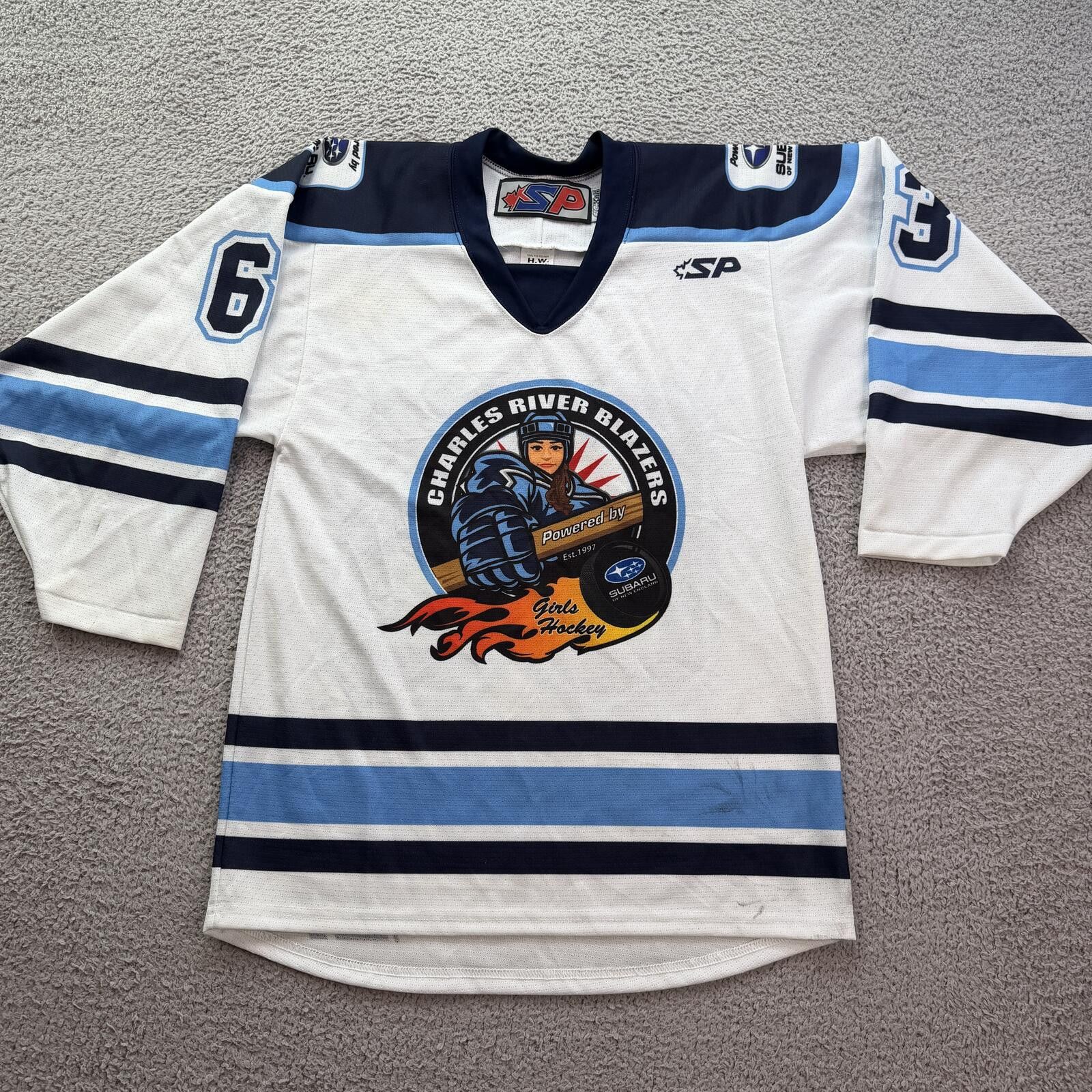 Sports Specialties Vintage Charles River Blazers Girls Hockey Jersey Subaru S Size S / US 4 / IT 40 - 1 Thumbnail