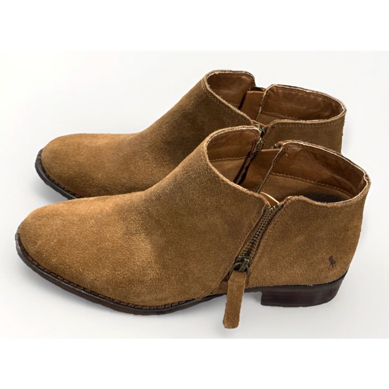 Polo Ralph Lauren Polo Ralph Lauren Side Zip Ankle Booties Sz 4 Suede Brown Women Size US 6 / IT 36 - 4 Thumbnail